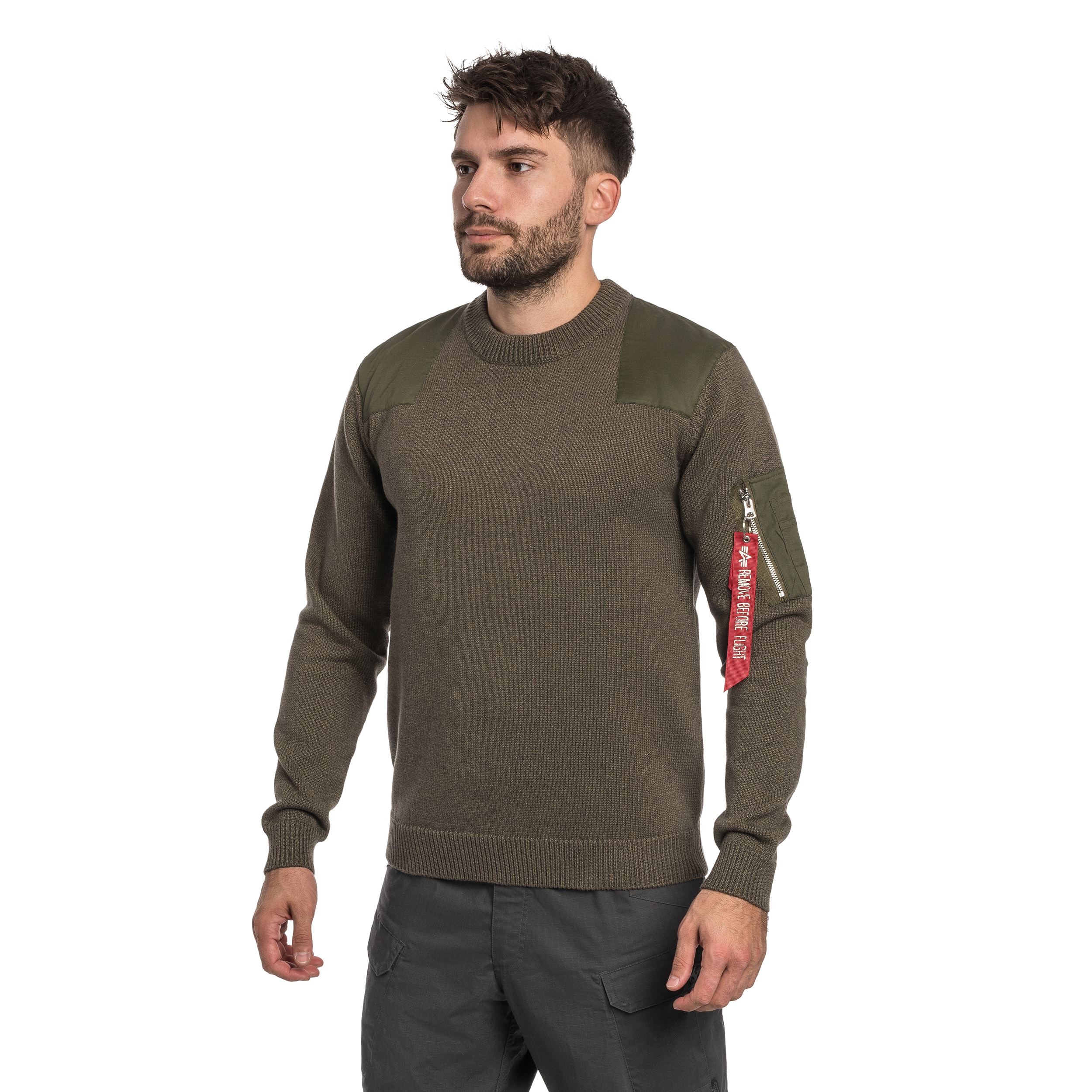 Светр Alpha Industries Knitted Utility - Mud Olive