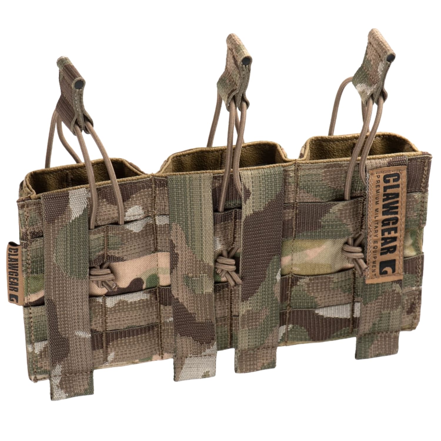 Potrójna ładownica Clawgear 5,56 mm Open Triple Mag Pouch Core na magazynki karabinowe - MultiCam