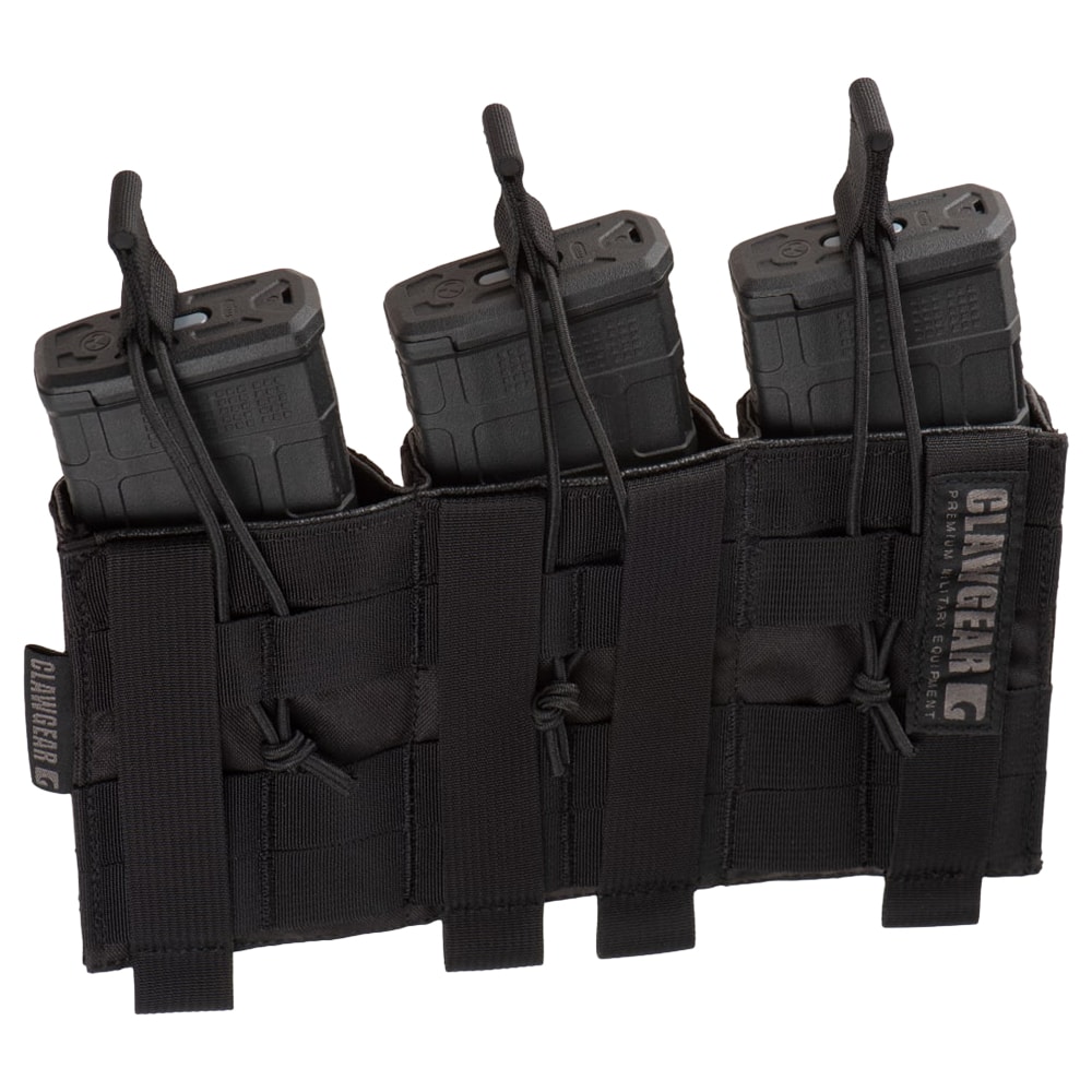 Потрійна відкрита підсумок для магазинів гвинтівки Clawgear 5,56 mm Open Triple Mag Pouch Core - Black
