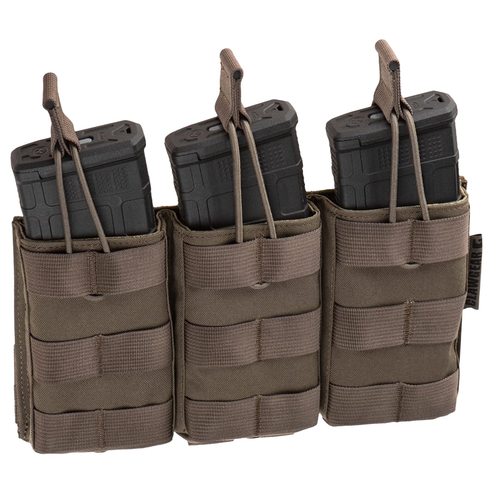 Clawgear 5,56 mm Open Triple Mag Pouch Core Triple Rifle Magazine Pouch - RAL 7013