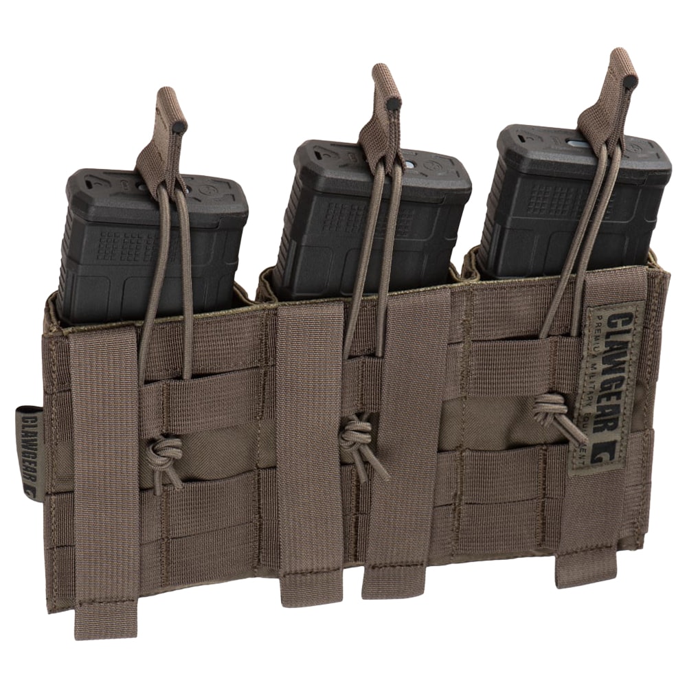 Clawgear 5,56 mm Open Triple Mag Pouch Core Triple Rifle Magazine Pouch - RAL 7013