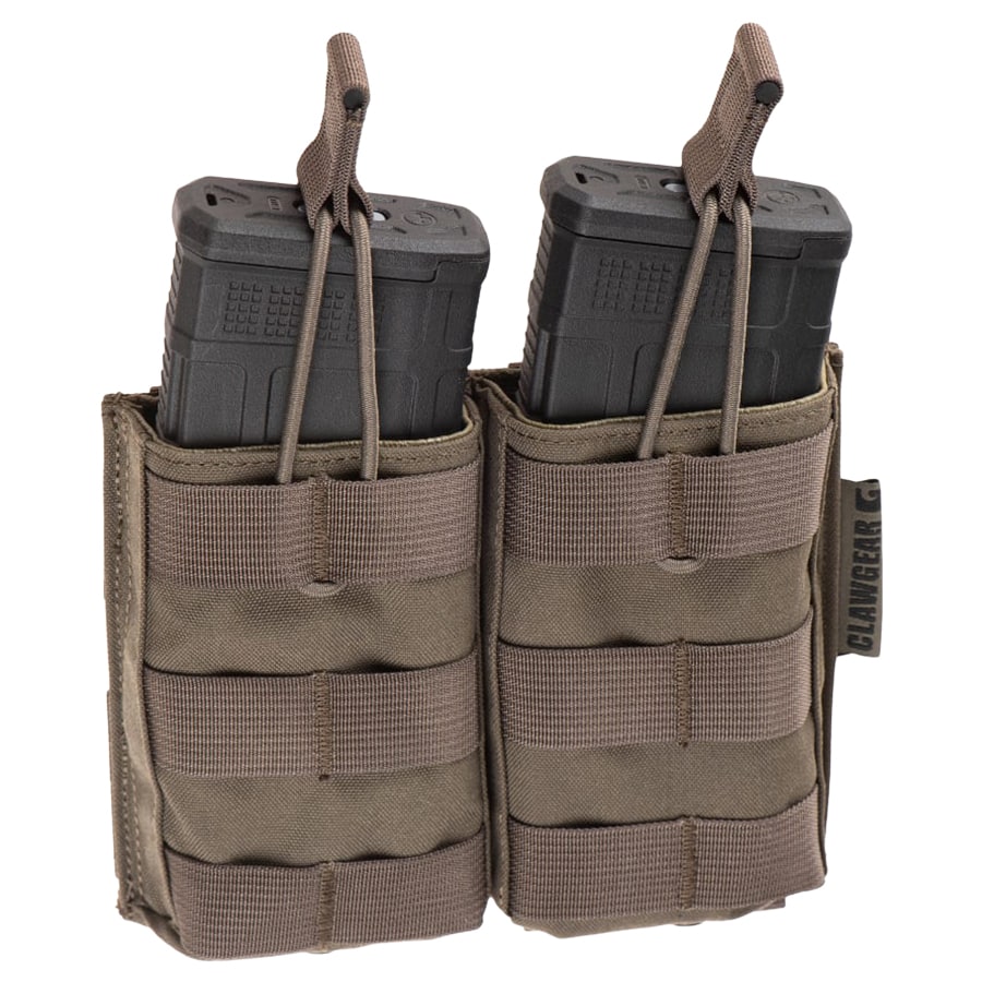 Подвійна підсумок для гвинтівкового магазину Clawgear 5,56 mm Open Double Mag Pouch Core - RAL 7013