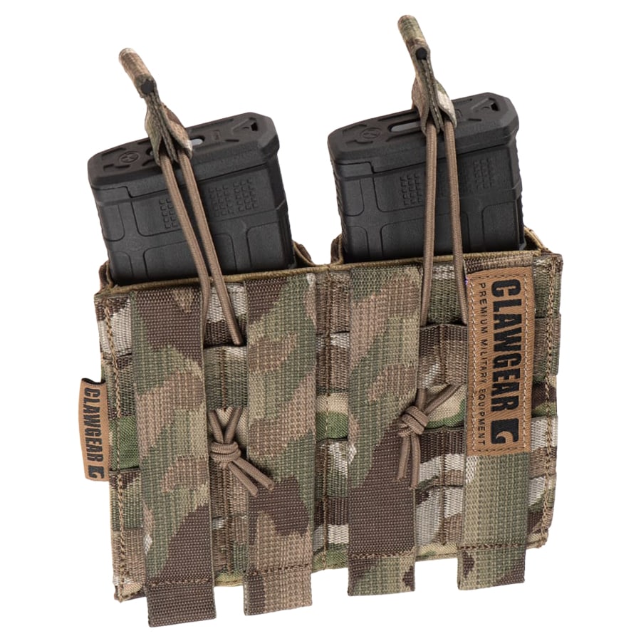 Podwójna ładownica Clawgear 5,56 mm Open Double Mag Pouch Core na magazynki karabinowe - MultiCam