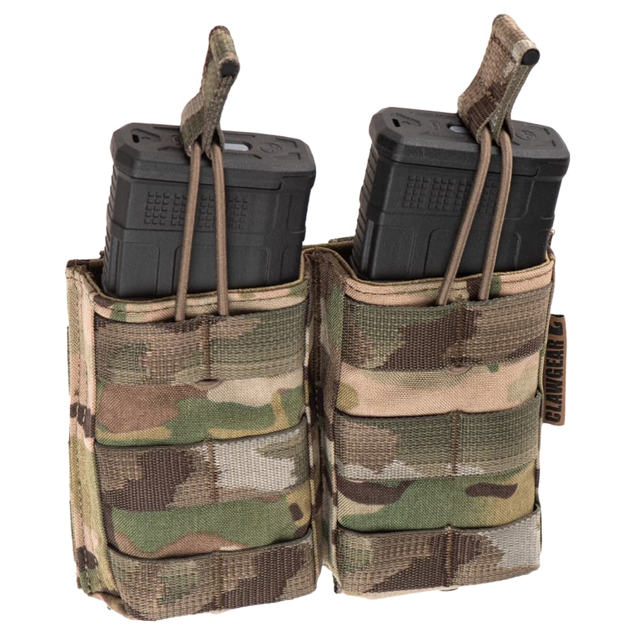 Podwójna ładownica Clawgear 5,56 mm Open Double Mag Pouch Core na magazynki karabinowe - MultiCam