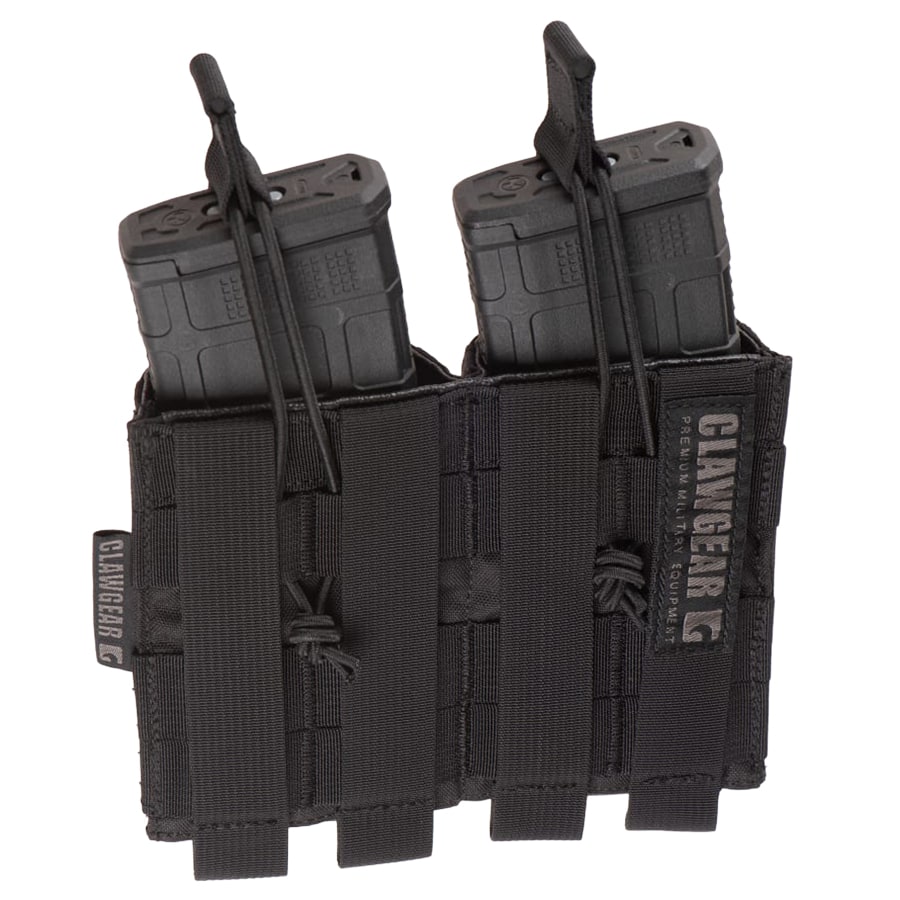Podwójna ładownica Clawgear 5,56 mm Open Double Mag Pouch Core na magazynki karabinowe - Black