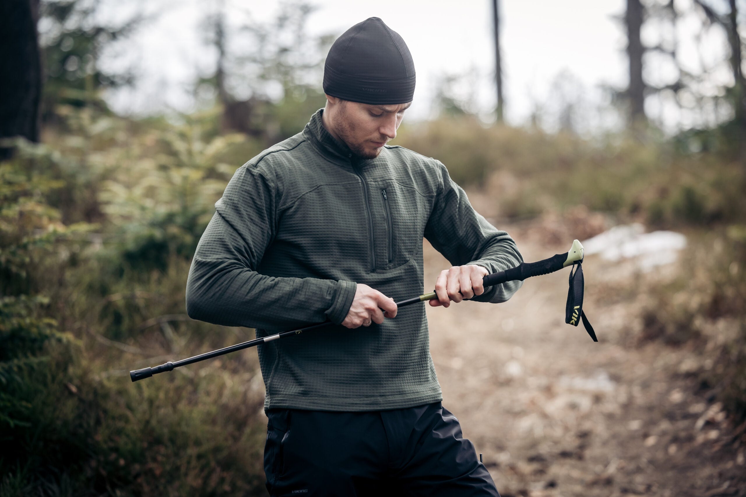 Kije trekkingowe Viking Terve 2.0 Trekking - Zielone