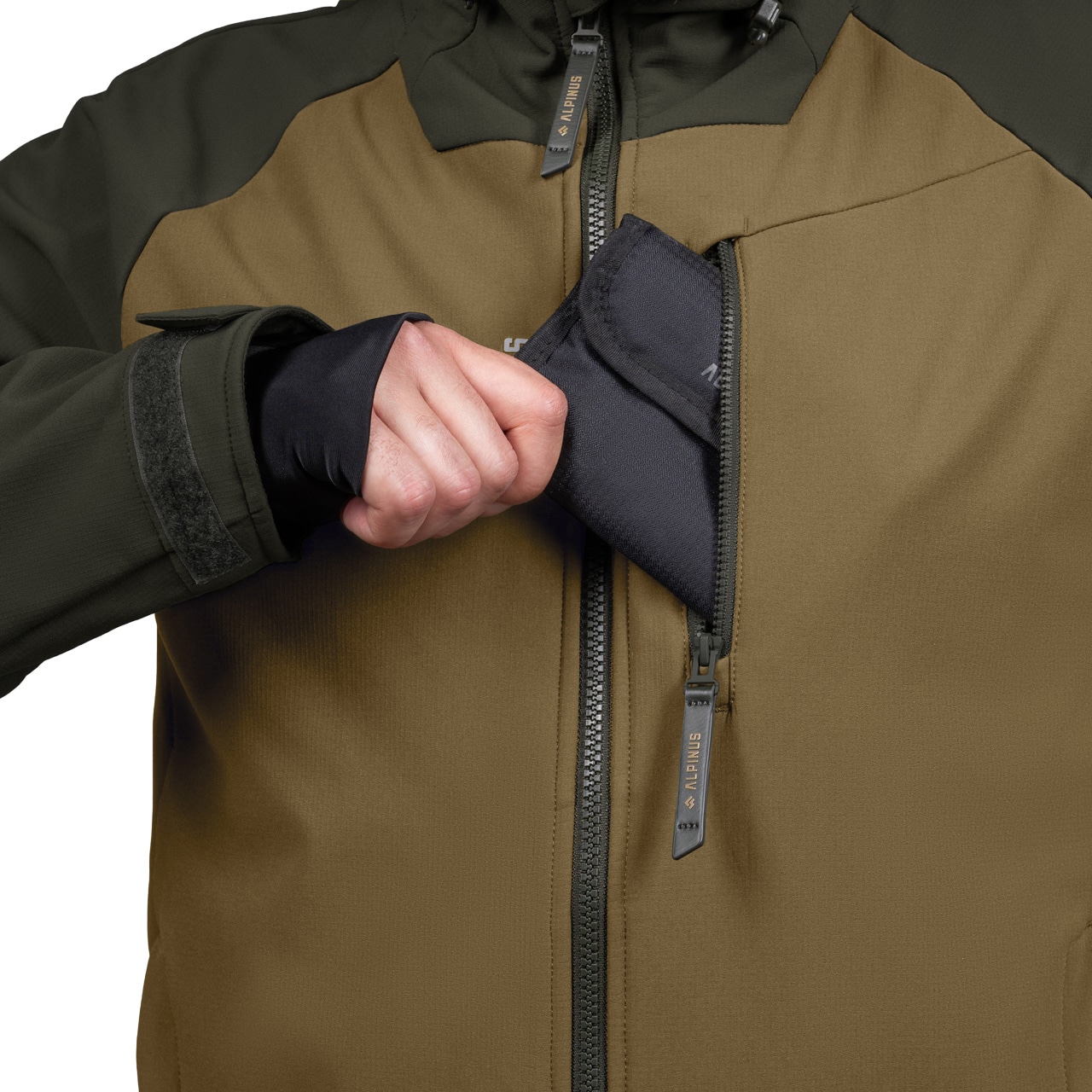 Kurtka Alpinus Softshell Oniore - Brązowa
