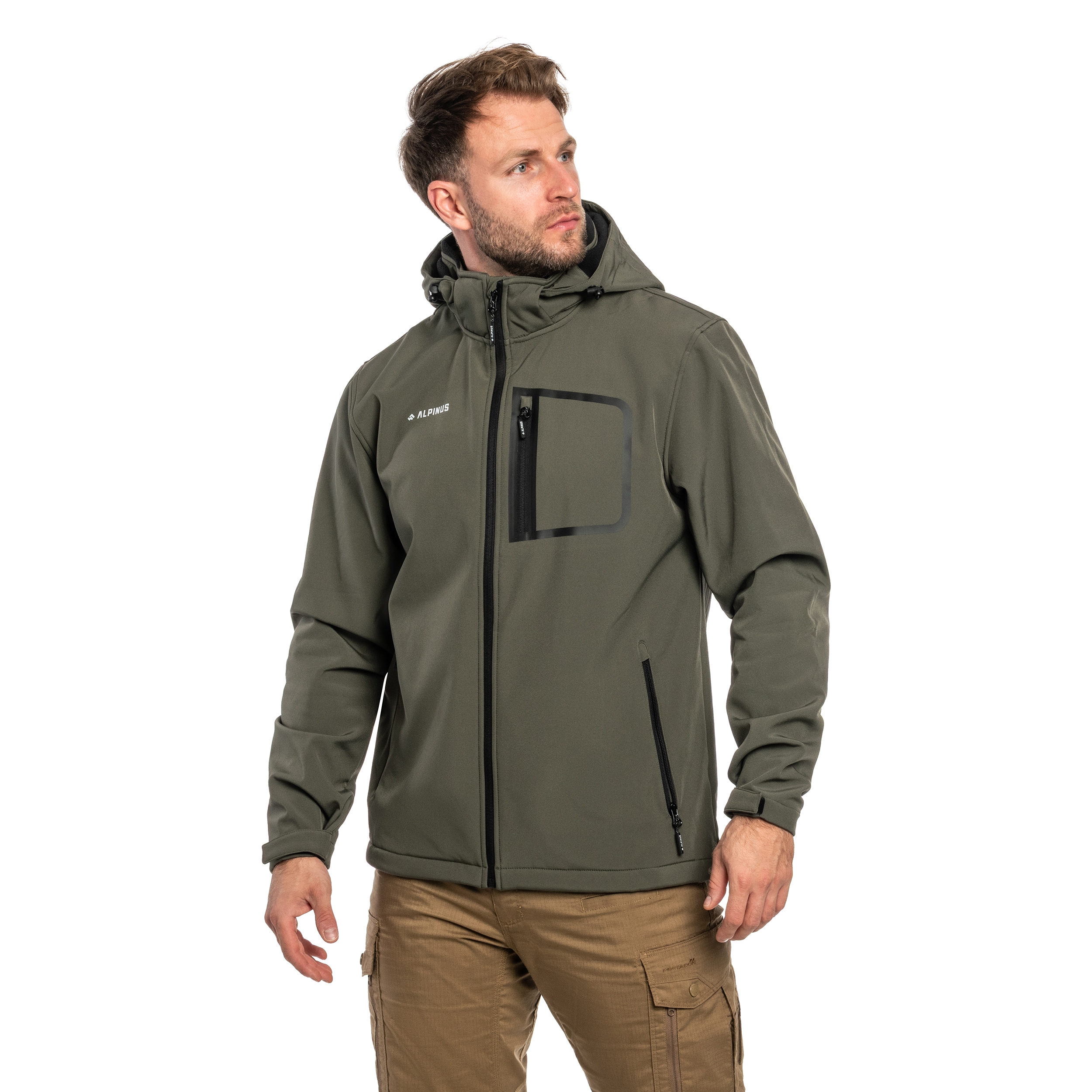 Kurtka Alpinus Softshell Stenshuvud - Zielona