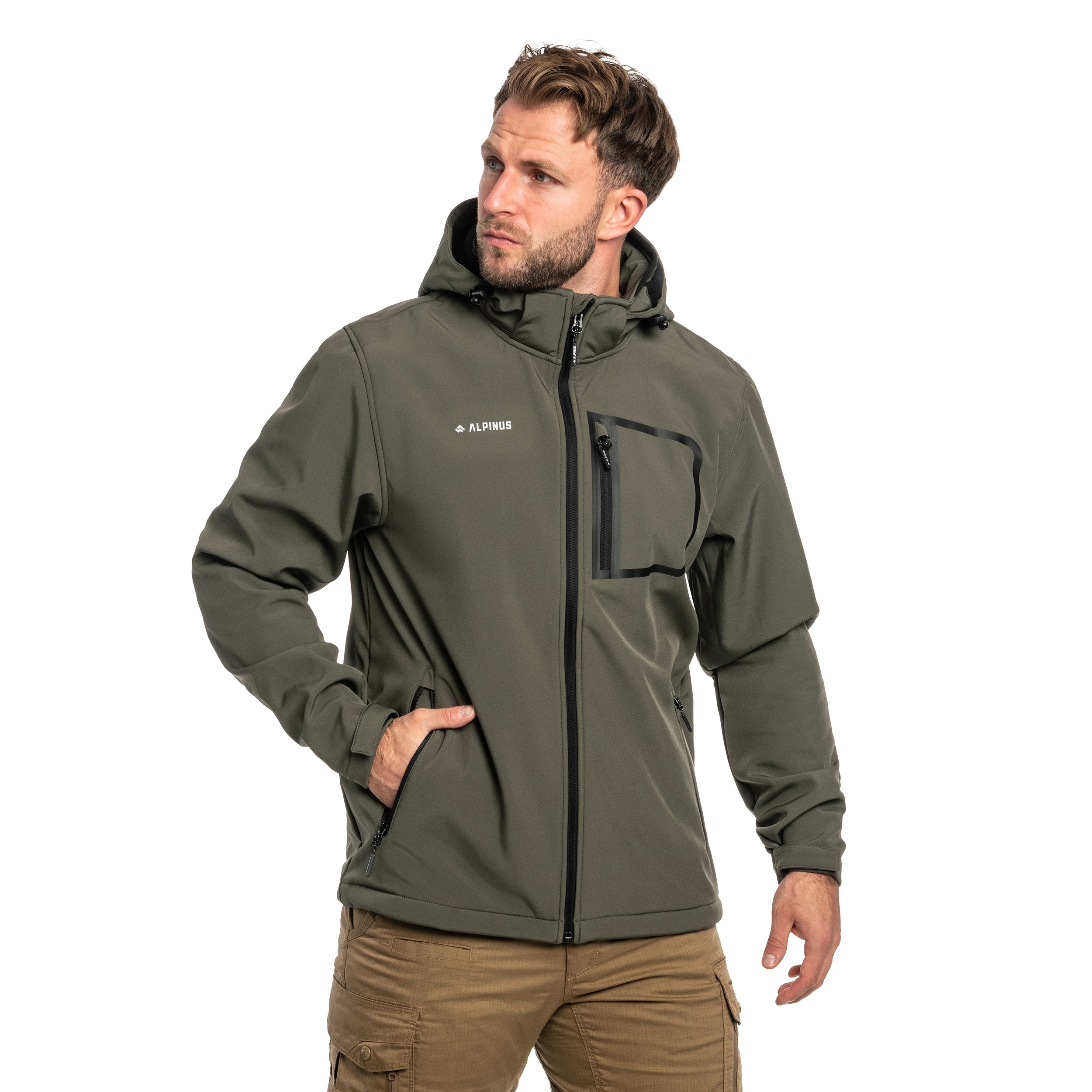 Kurtka Alpinus Softshell Stenshuvud - Zielona