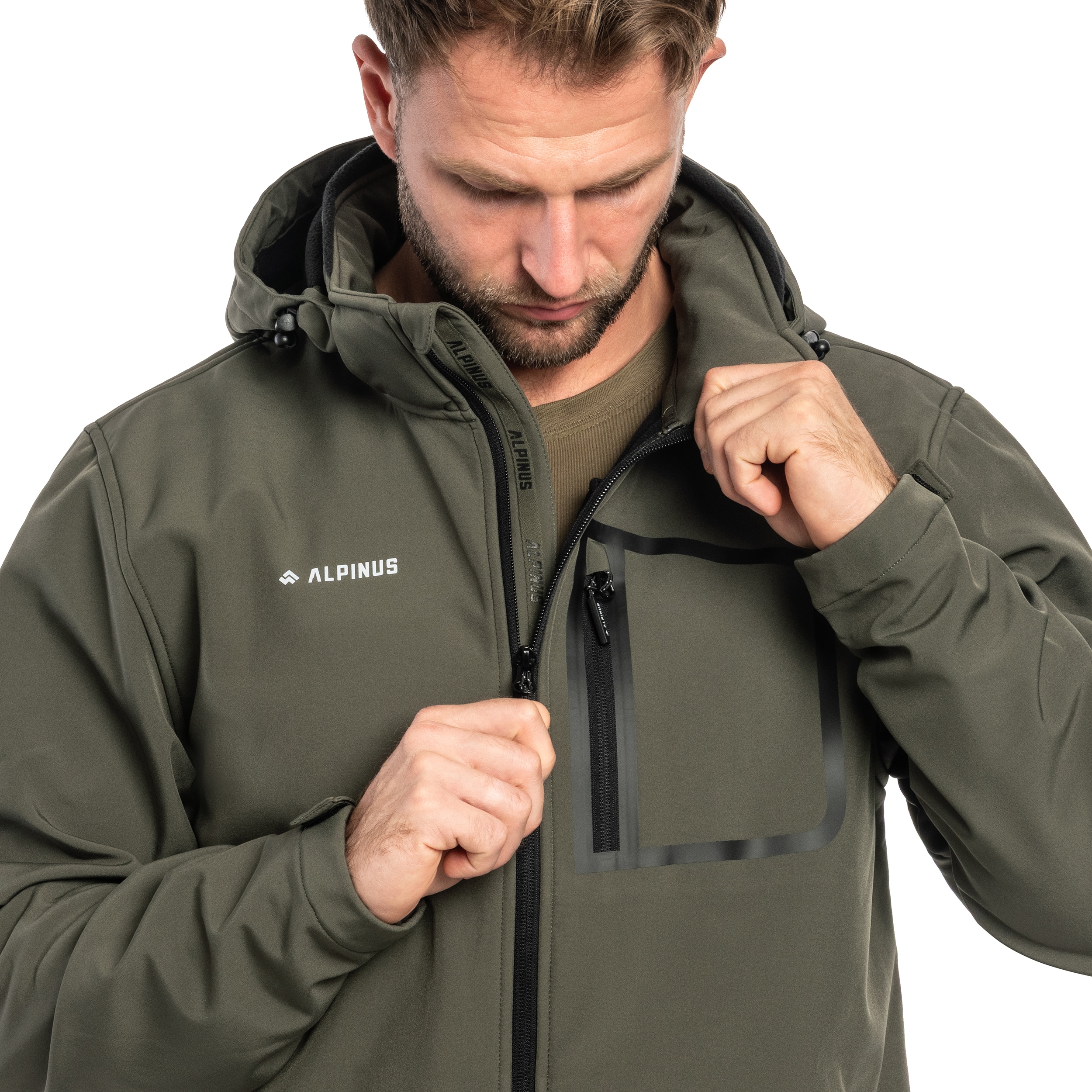 Kurtka Alpinus Softshell Stenshuvud - Zielona