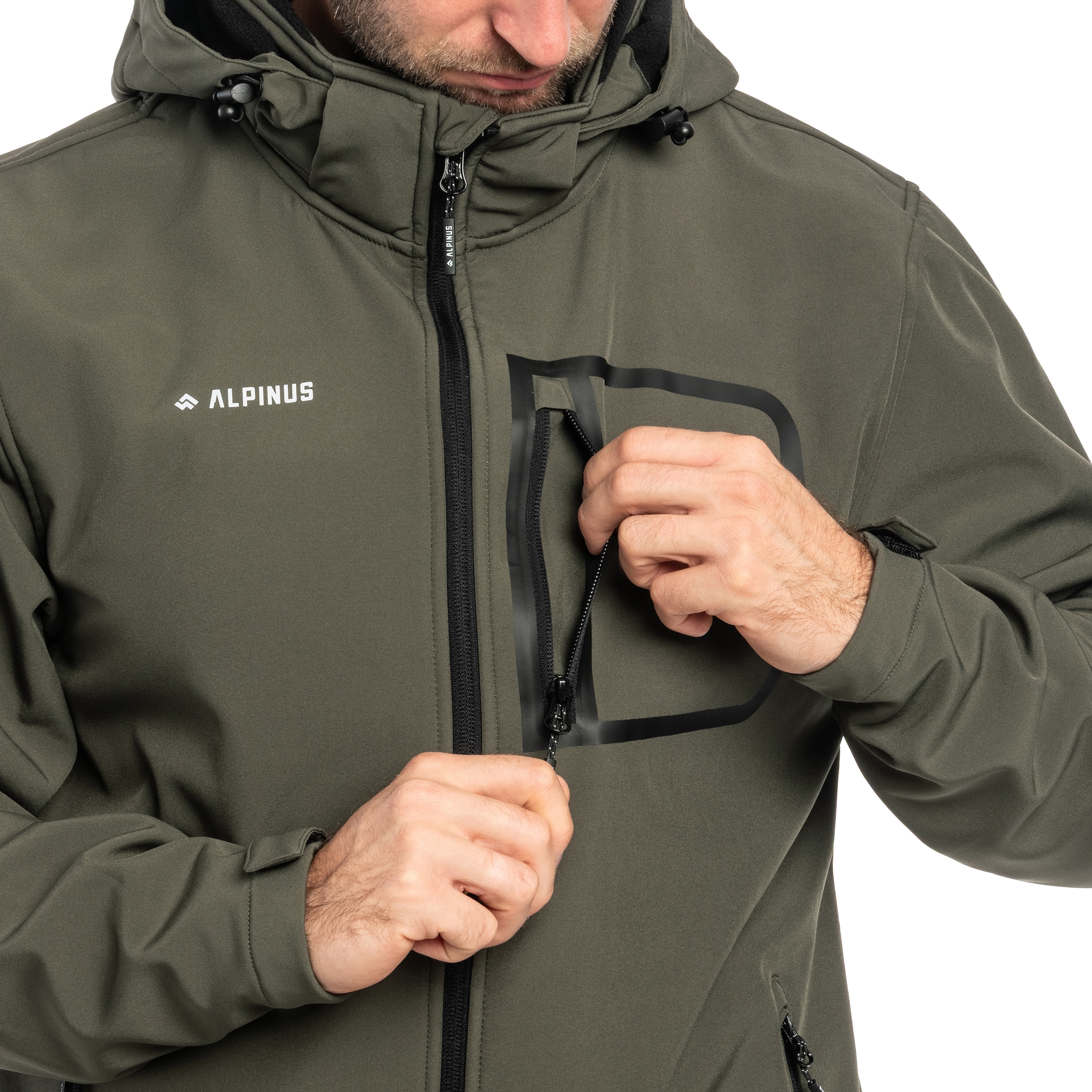 Kurtka Alpinus Softshell Stenshuvud - Zielona