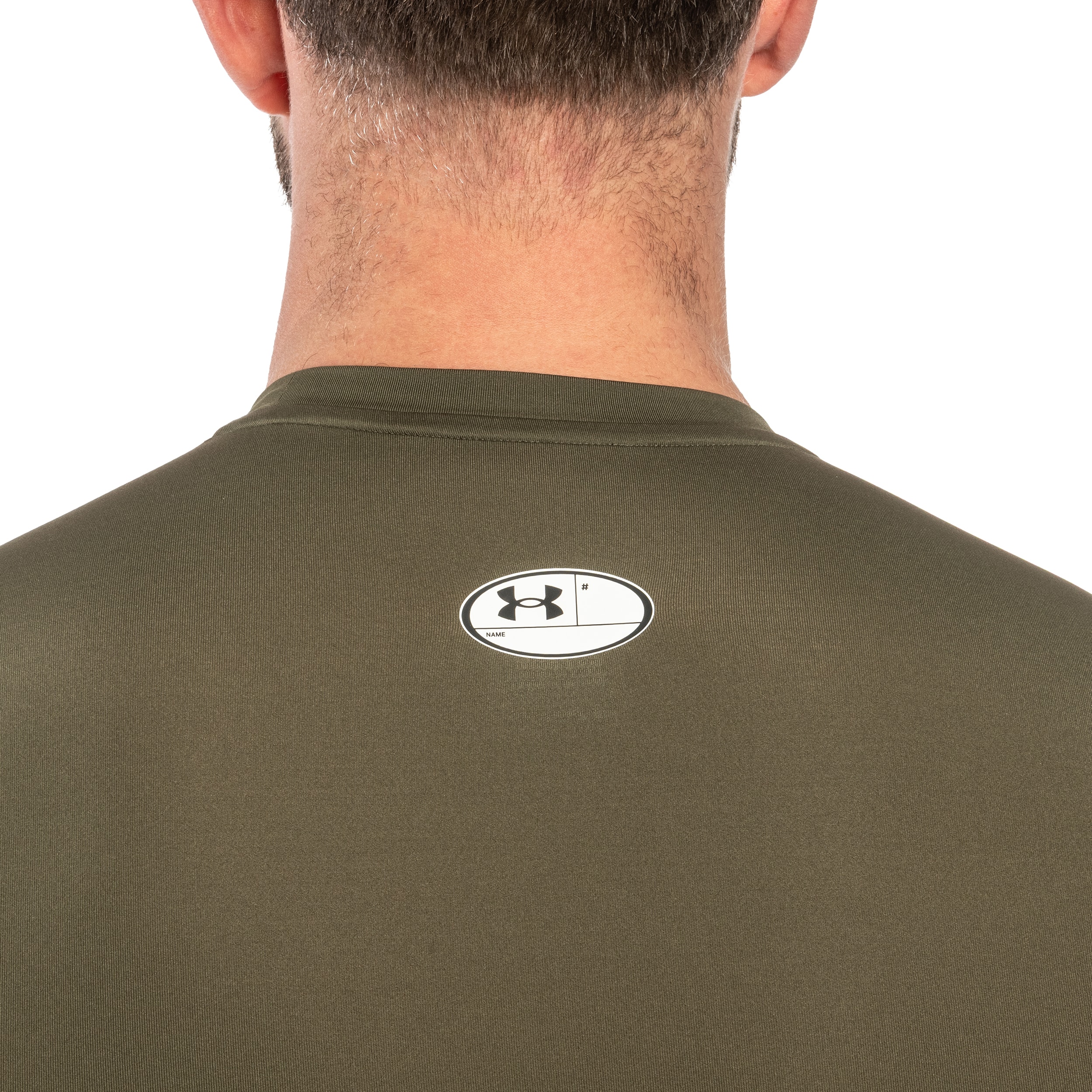Koszulka termoaktywna Under Armour HeatGear Compression - Marine OD Green/White