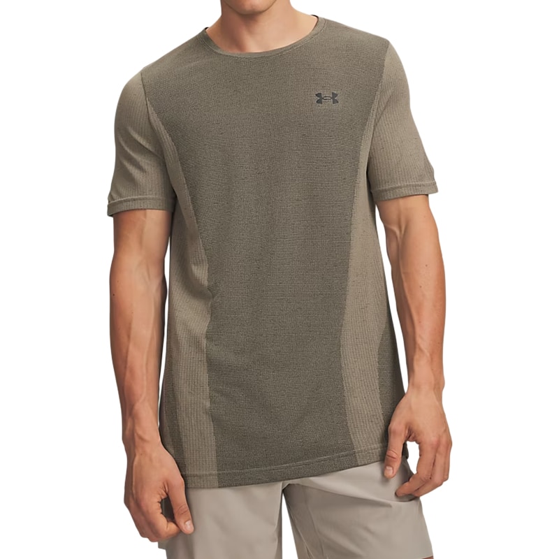 Koszulka T-shirt Under Armour Vanish Seamless - Timberwolf Taupe / Ultimate Black