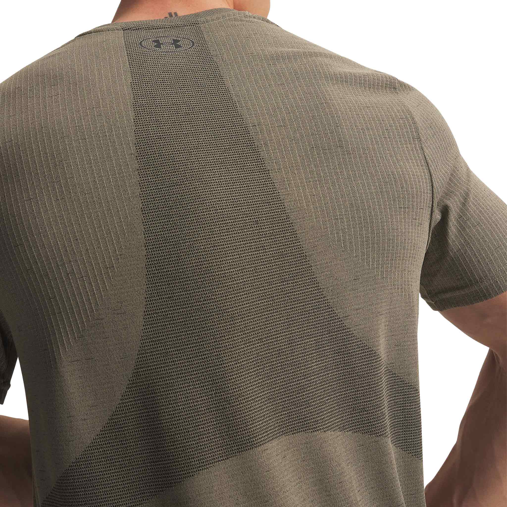 Koszulka T-shirt Under Armour Vanish Seamless - Timberwolf Taupe / Ultimate Black