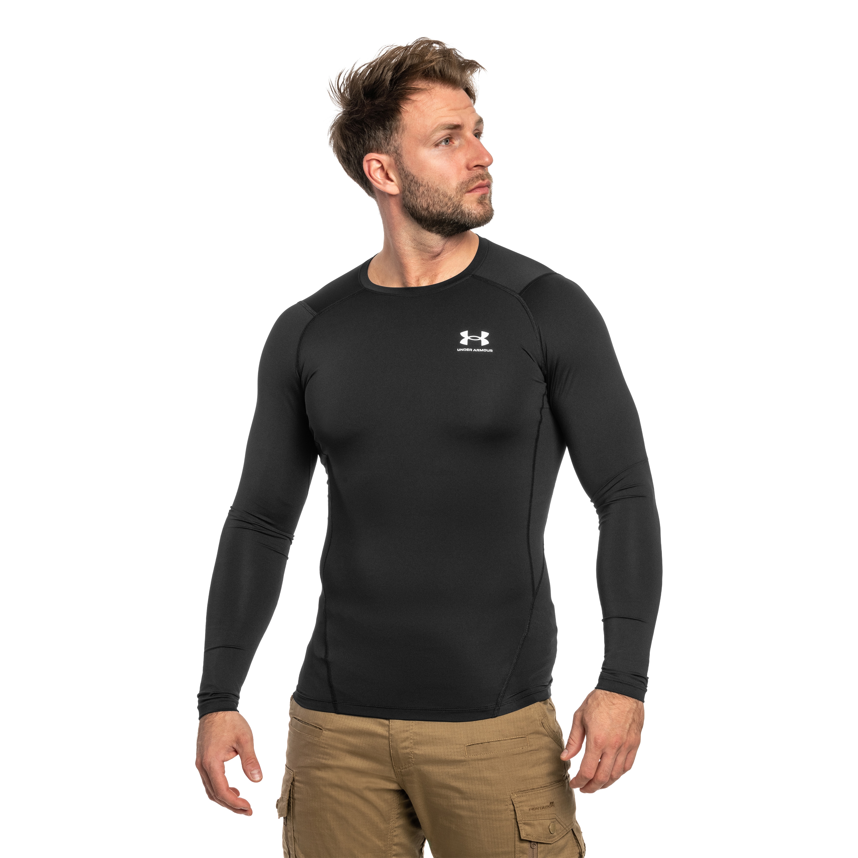 Koszulka termoaktywna Under Armour HeatGear Compression - Black/White