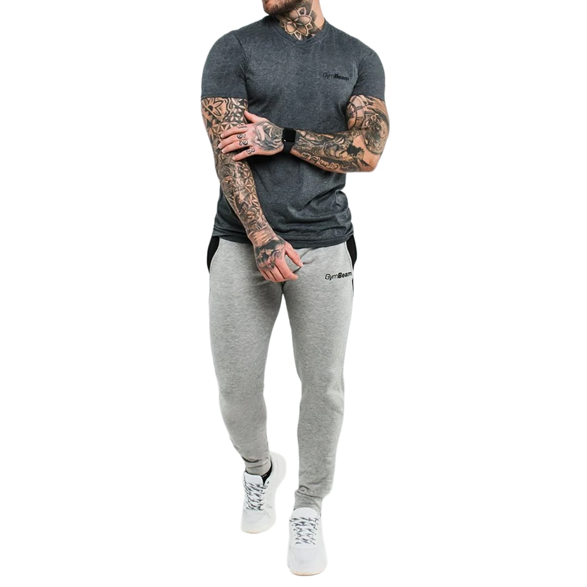 Koszulka T-shirt GymBeam Basic- Dark Grey