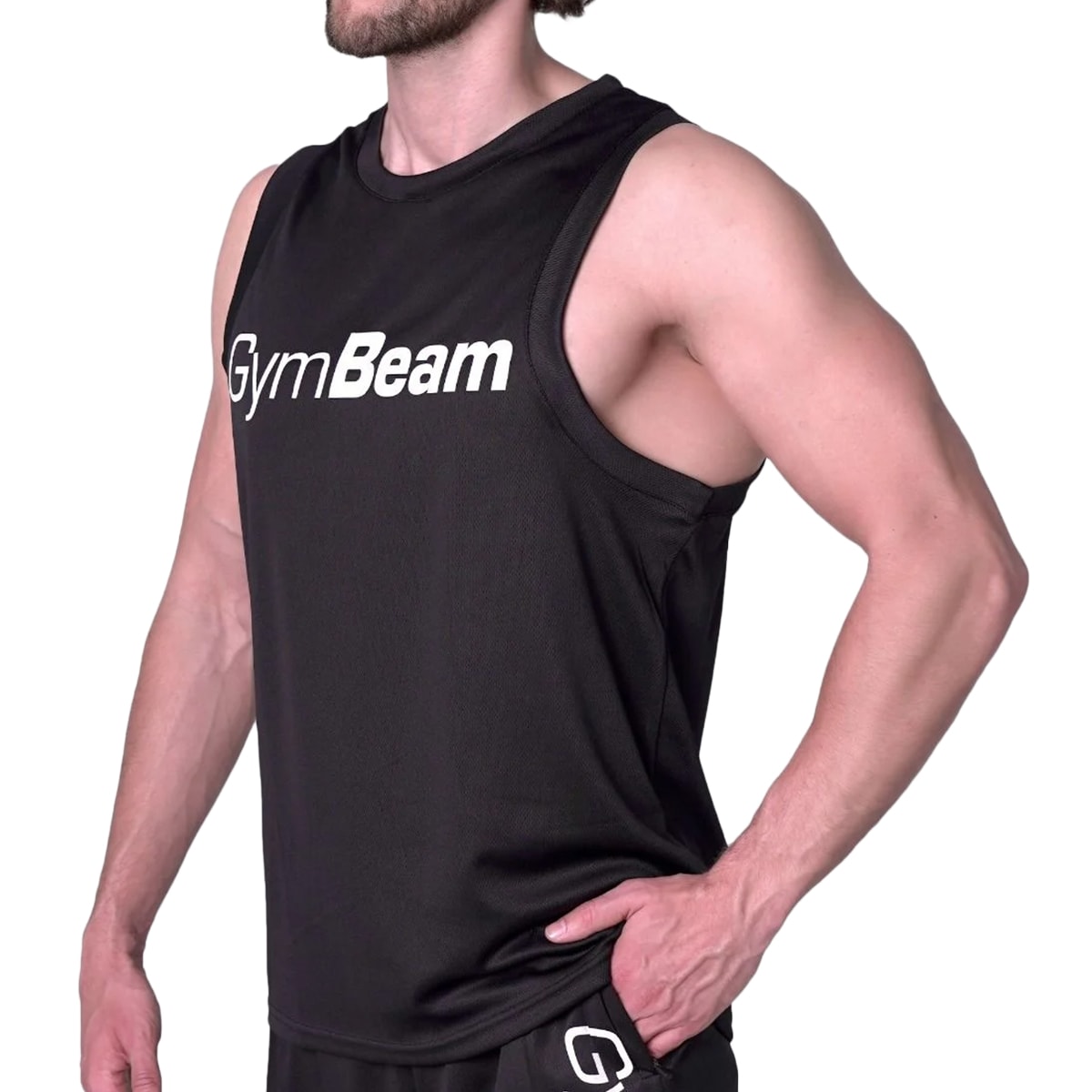 Koszulka Tank Top GymBeam Essence Mesh - Black