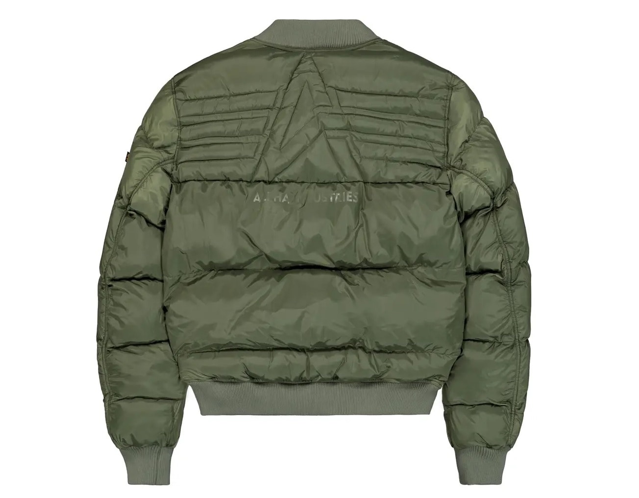 Kurtka Alpha Industries MA-1 Logo Puffer Winter Jacket - Sage Green