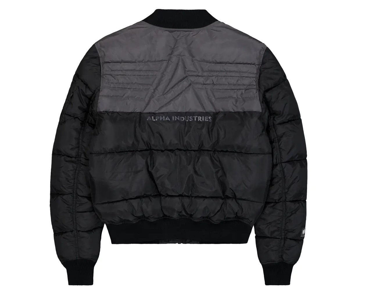 Kurtka Alpha Industries MA-1 Logo Puffer Winter Jacket - Black