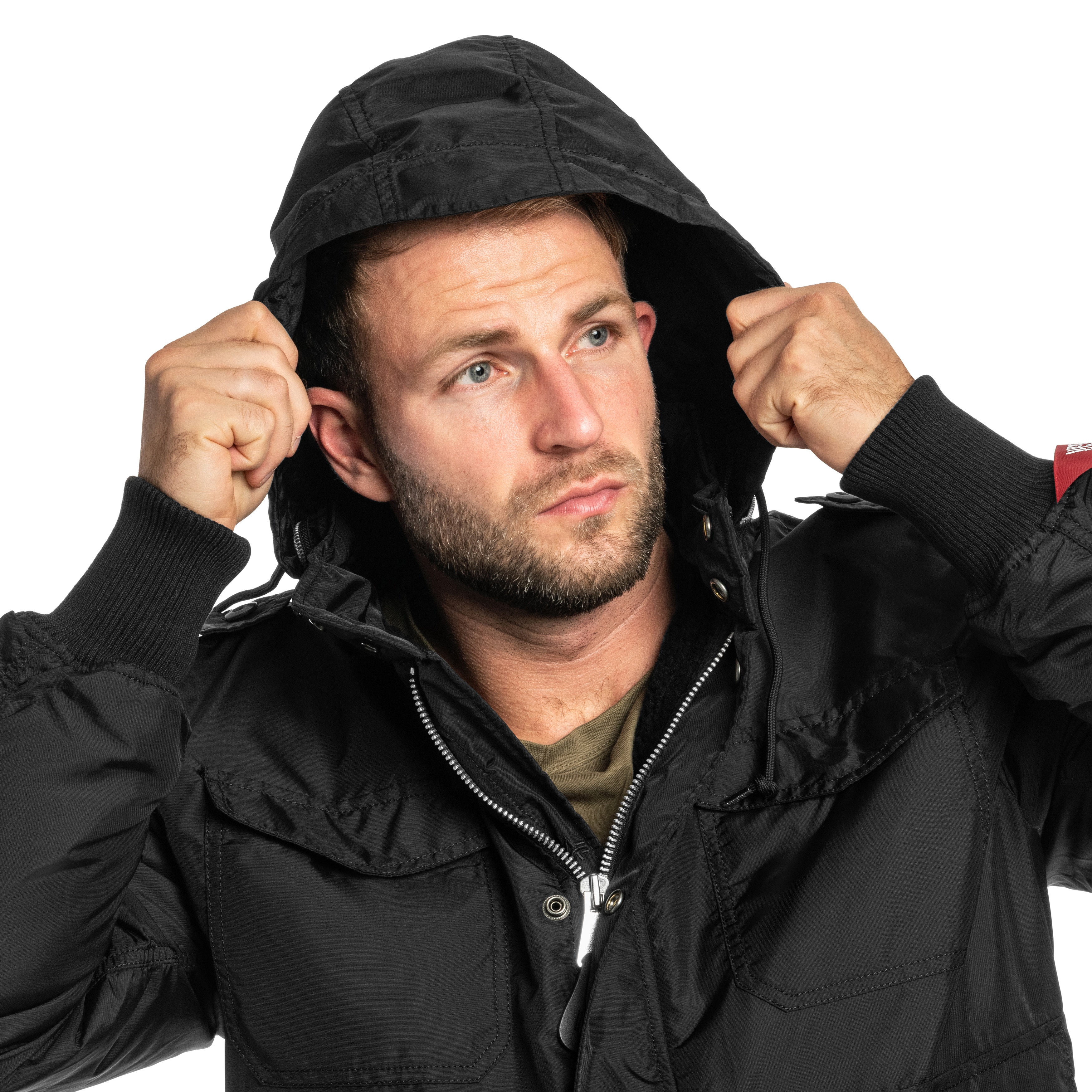 Alpha Industries M-65 Hybrid Sherpa Field Jacket - Black