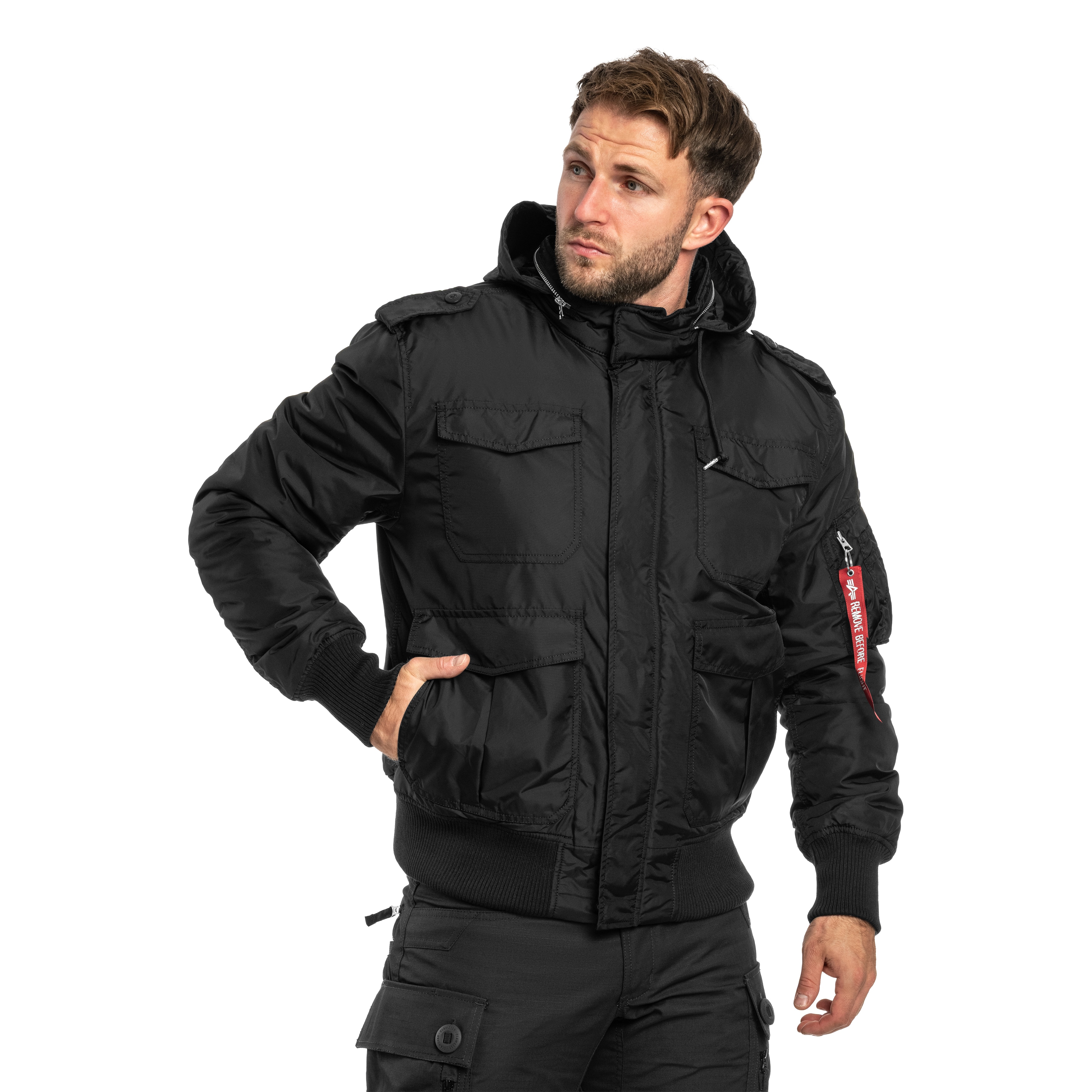 Alpha Industries M-65 Hybrid Sherpa Field Jacket - Black