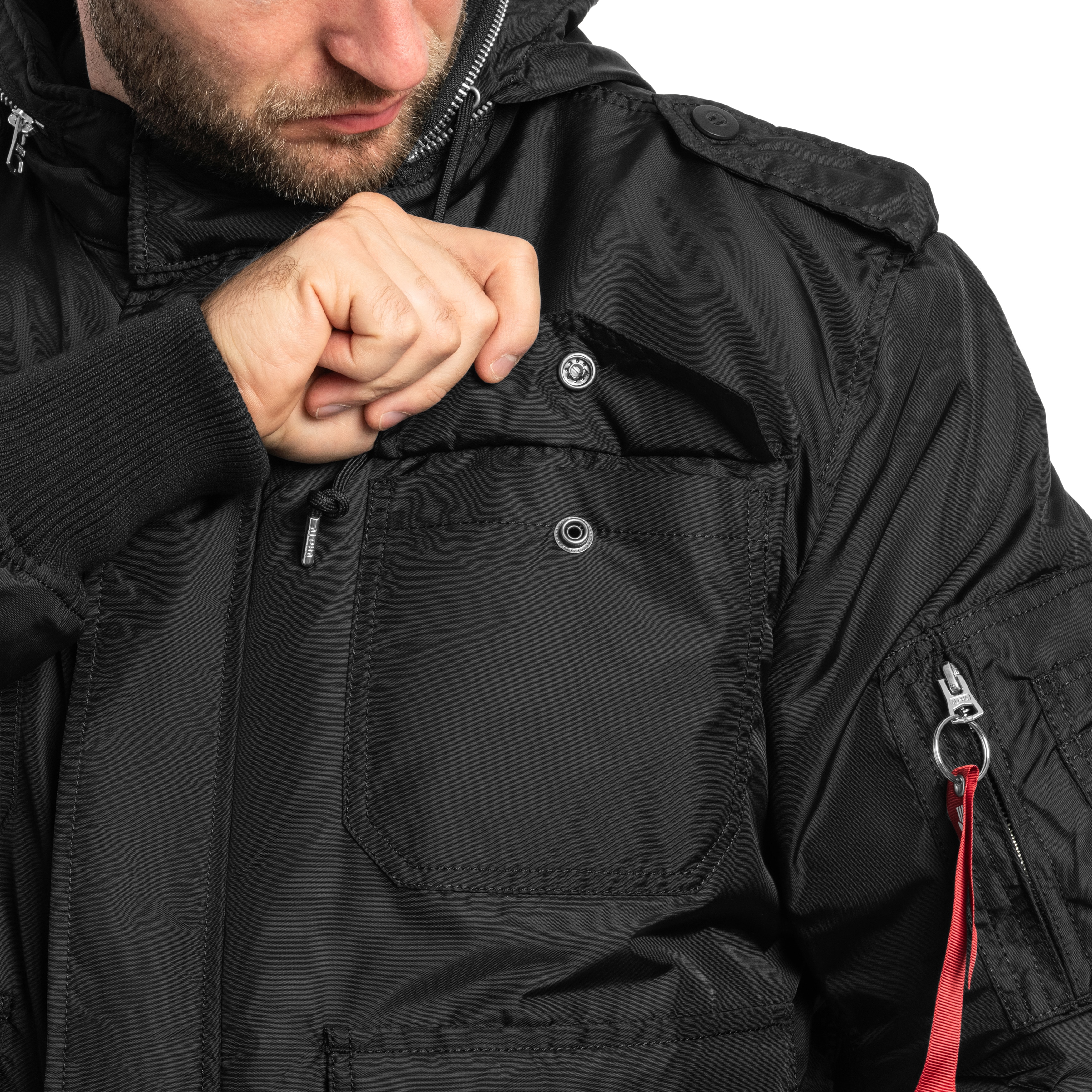 Alpha Industries M-65 Hybrid Sherpa Field Jacket - Black