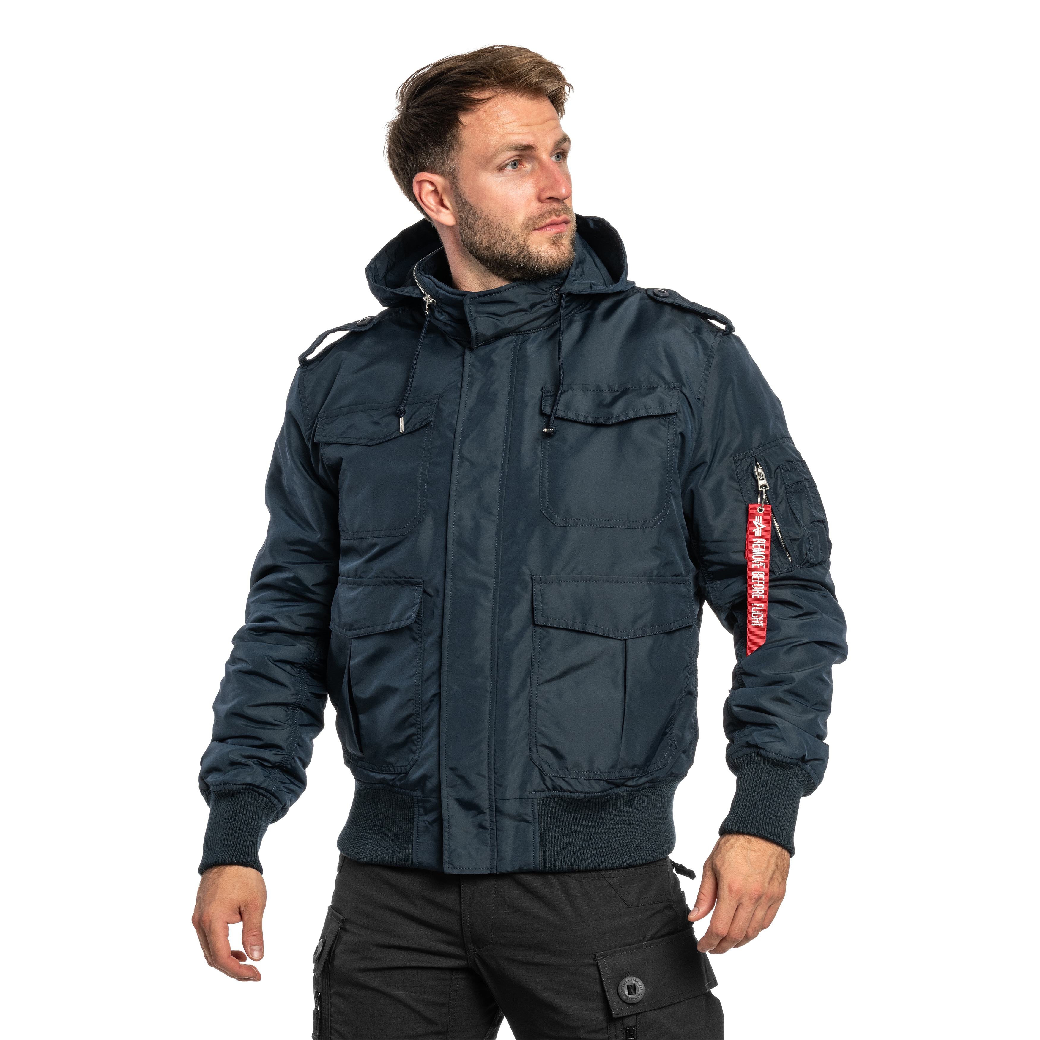 Alpha Industries M-65 Hybrid Sherpa Field Jacket - Replica Blue