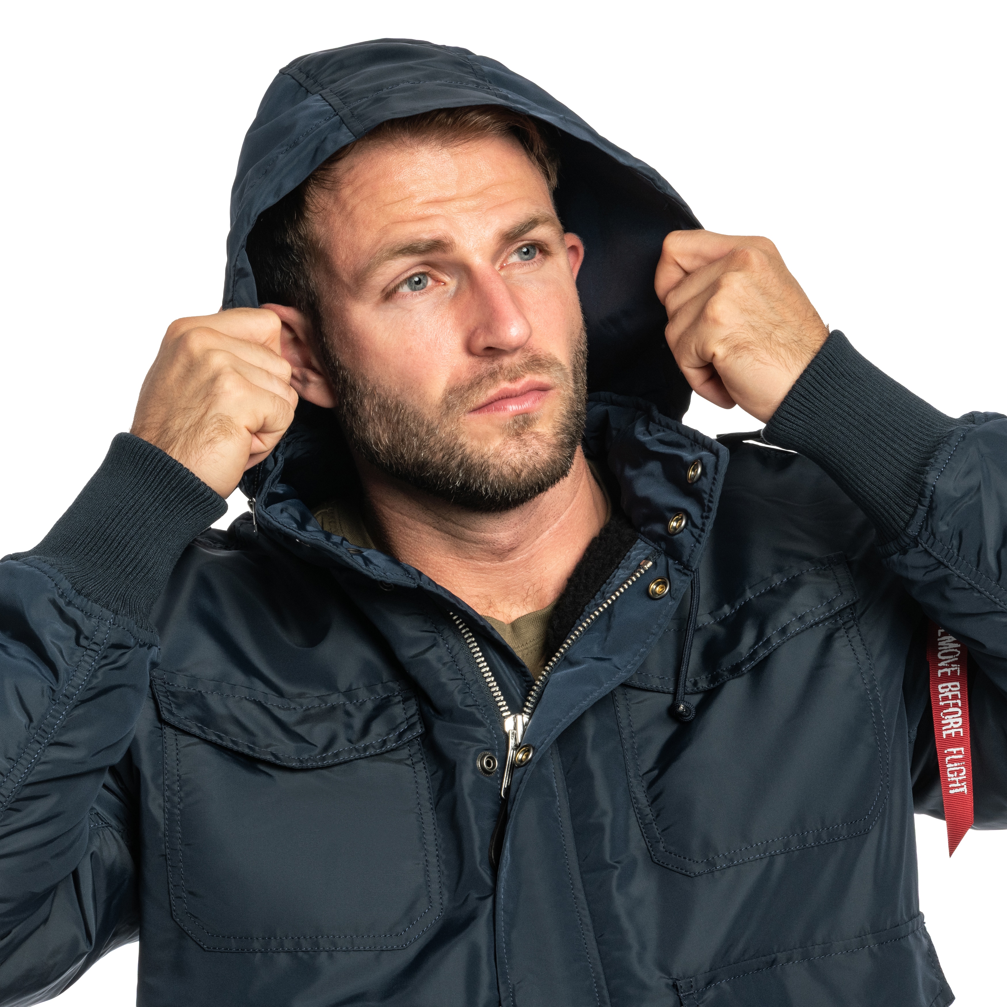 Alpha Industries M-65 Hybrid Sherpa Field Jacket - Replica Blue