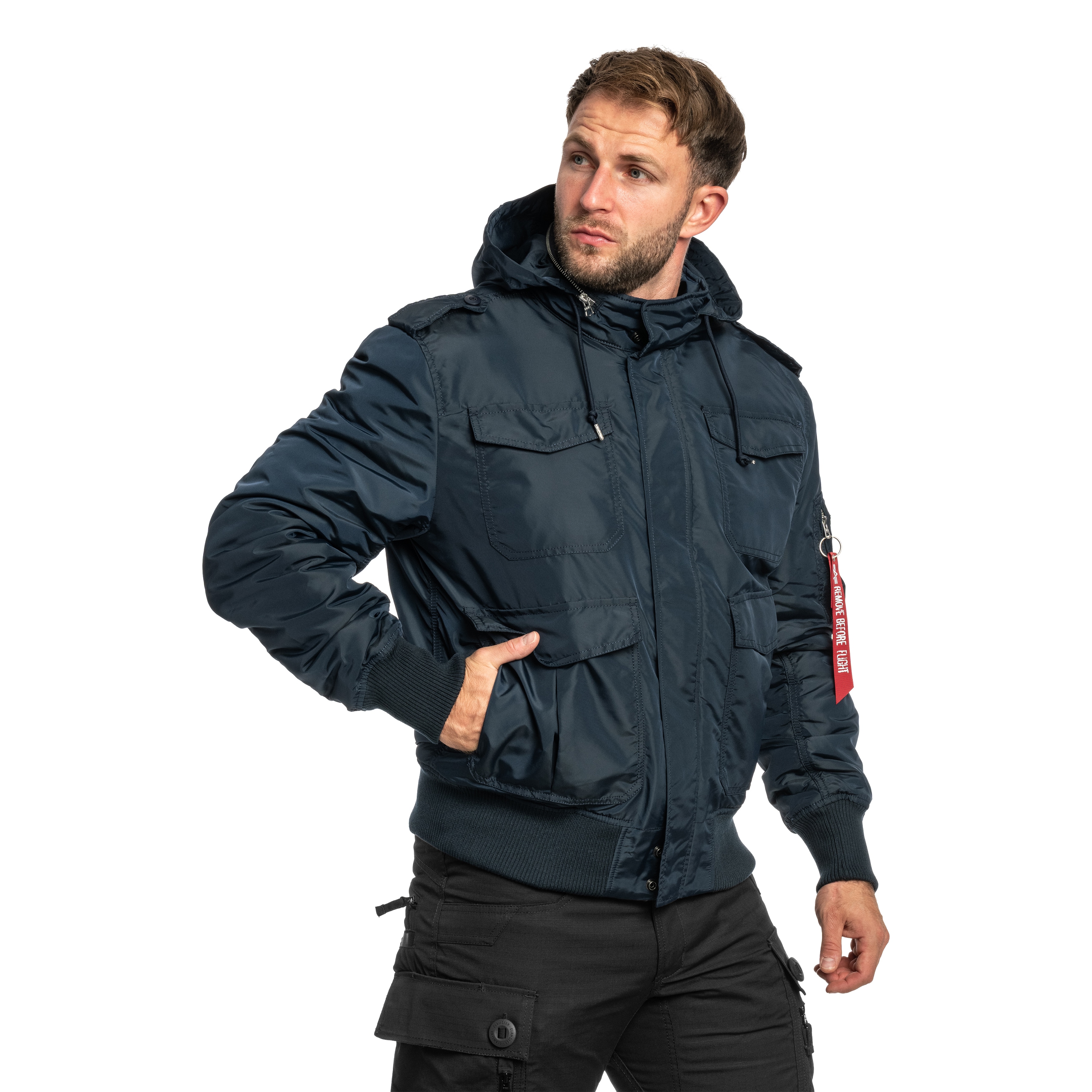 Alpha Industries M-65 Hybrid Sherpa Field Jacket - Replica Blue