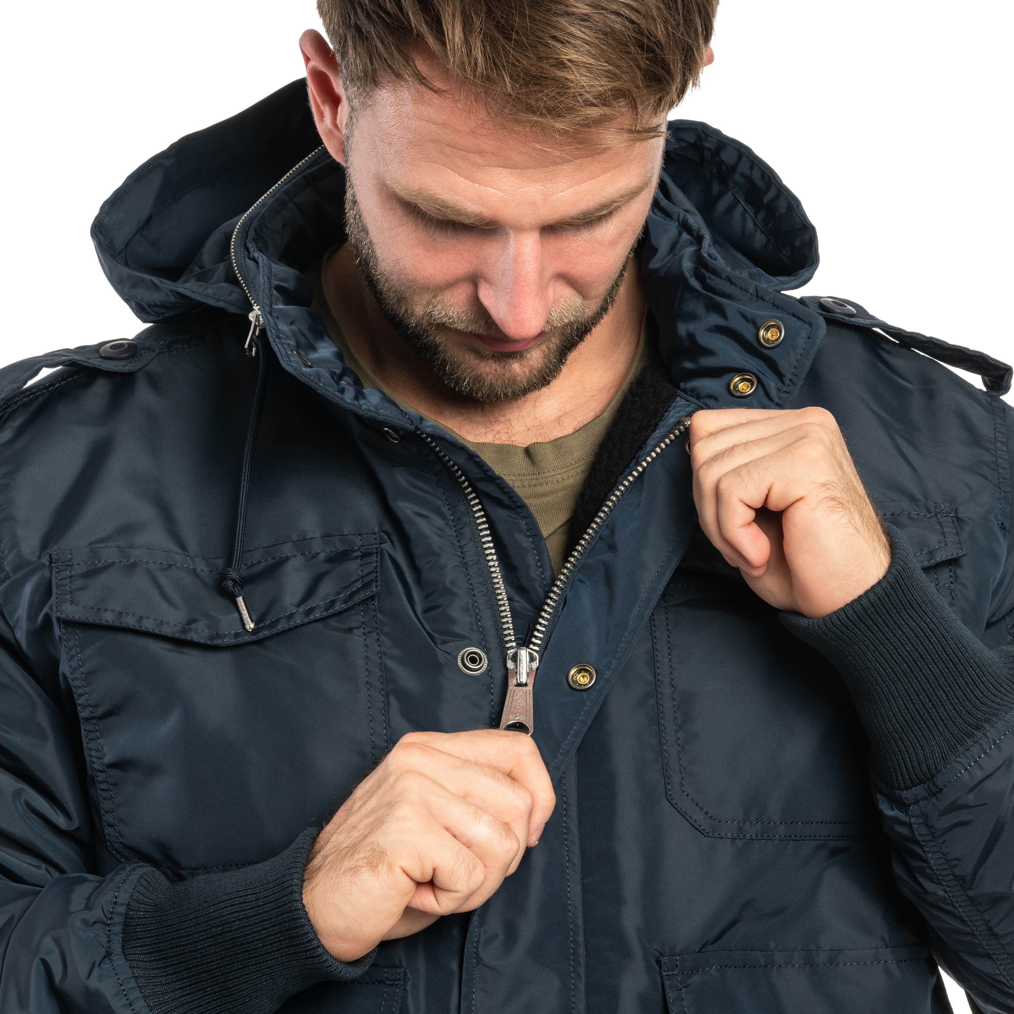 Alpha Industries M-65 Hybrid Sherpa Field Jacket - Replica Blue