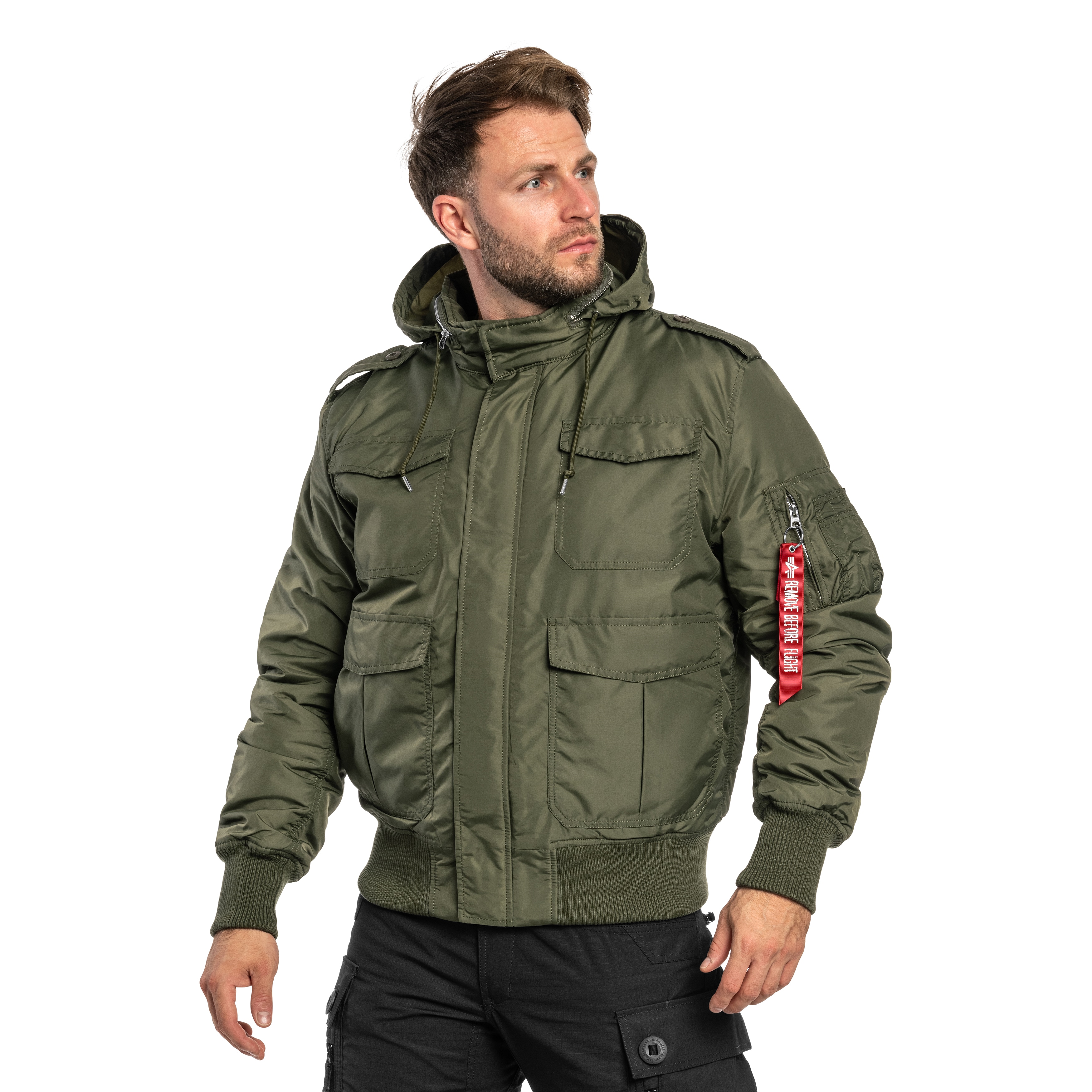 Alpha Industries M-65 Hybrid Sherpa Field Jacket - Dark Olive
