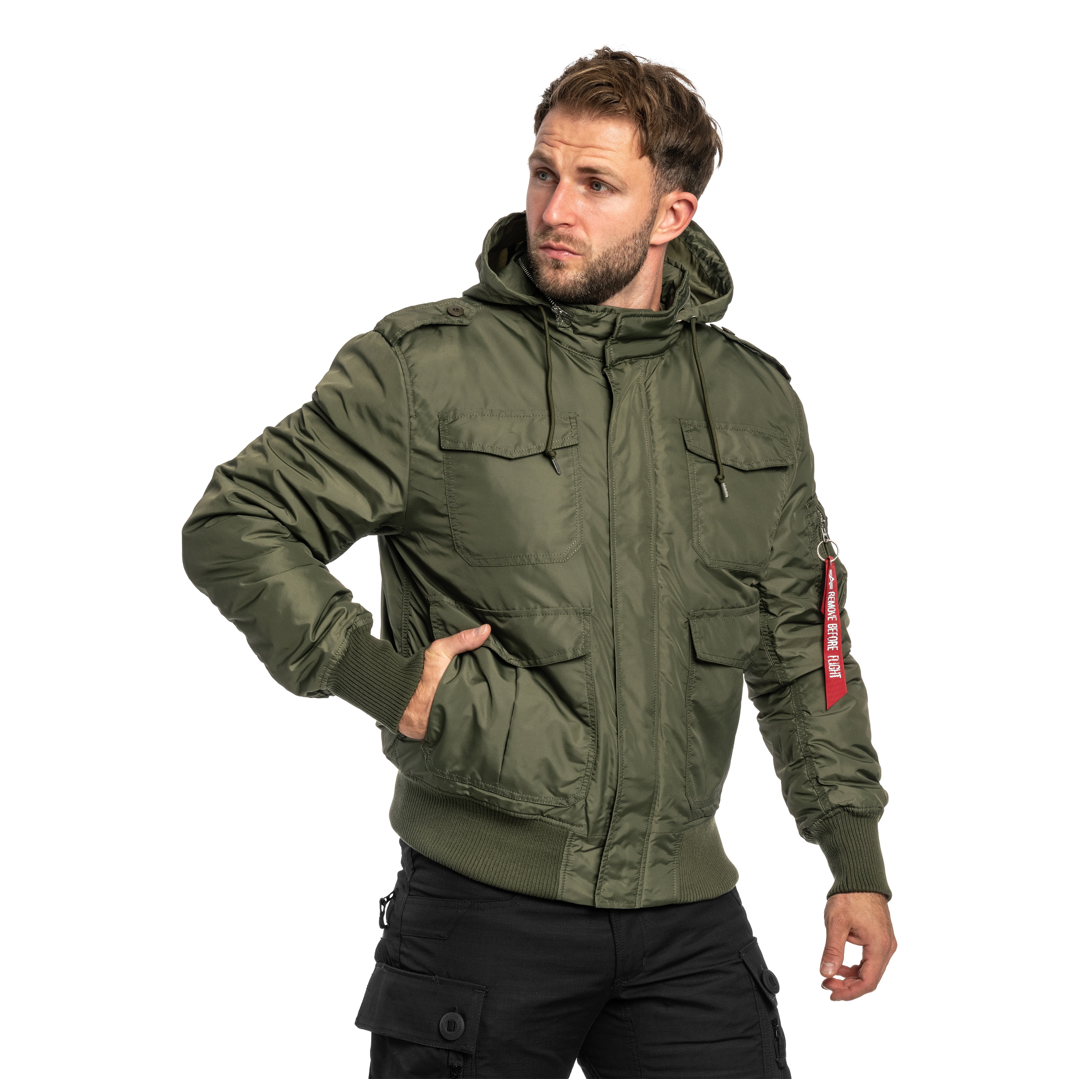 Alpha Industries M-65 Hybrid Sherpa Field Jacket - Dark Olive