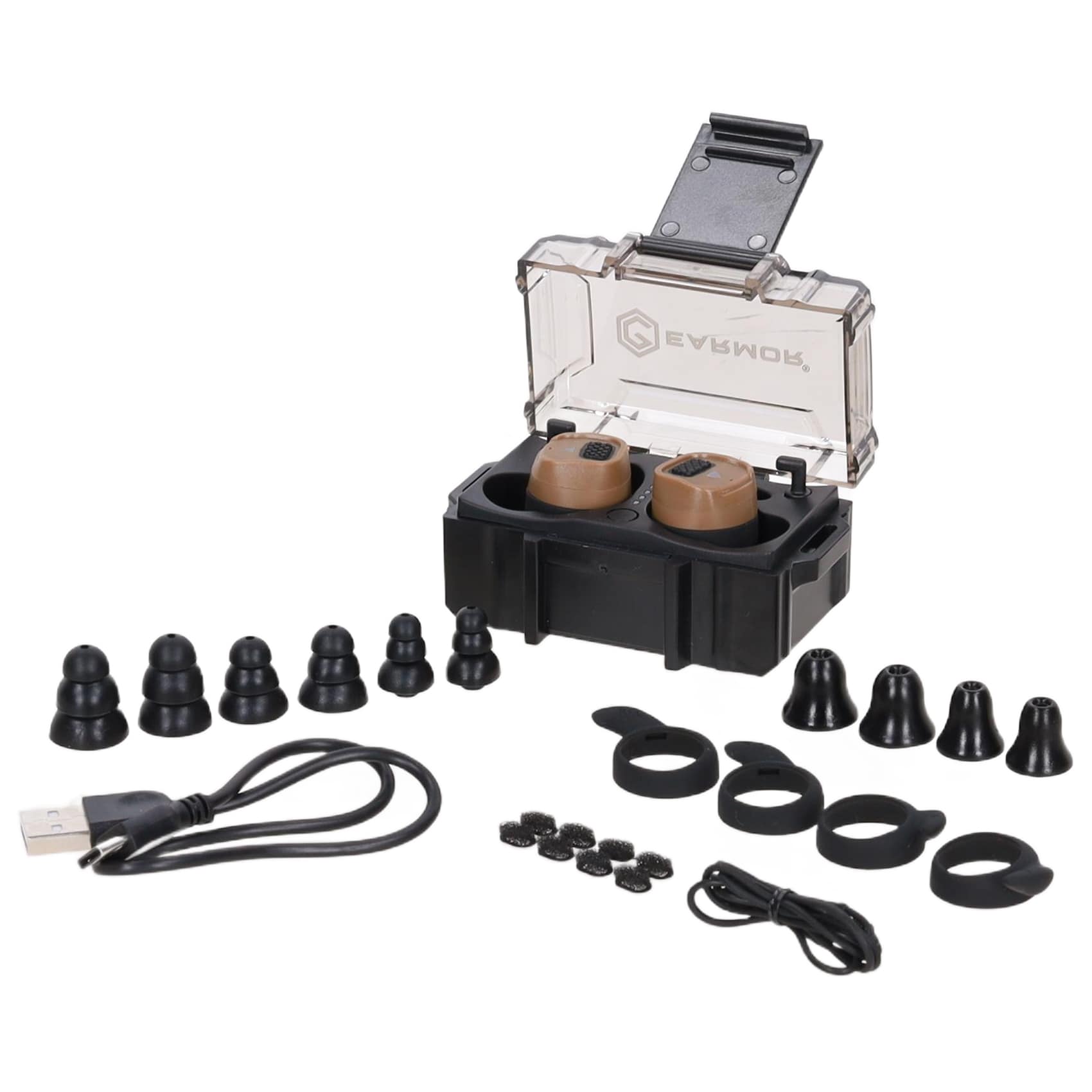 Earmor M20T Pro Bluetooth 5.4 Active Hearing Protectors - Coyote Brown