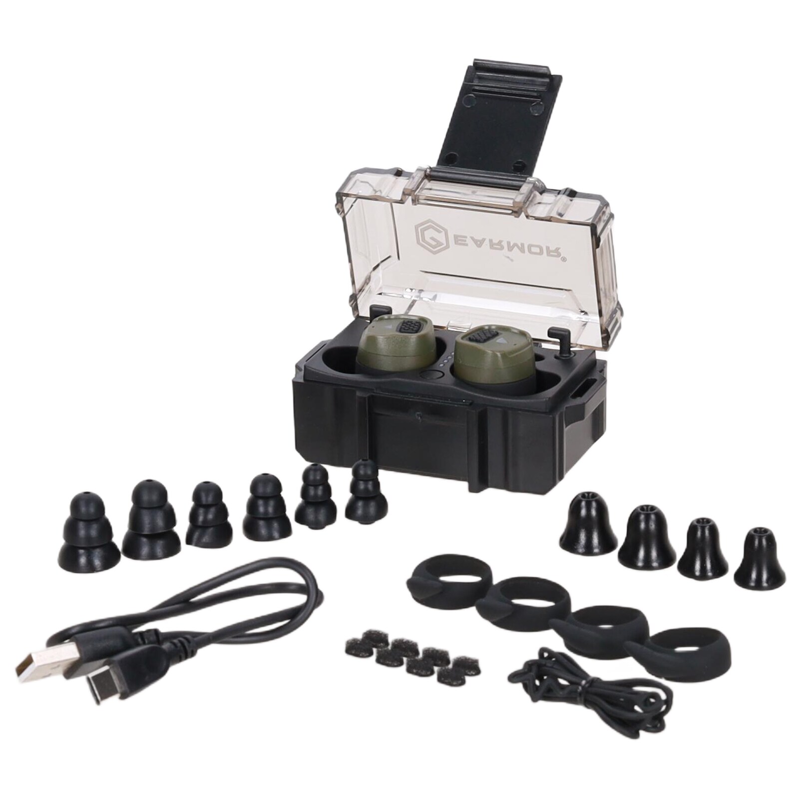 Ochronniki słuchu aktywne Earmor M20T Pro Bluetooth 5.4 - Foliage Green