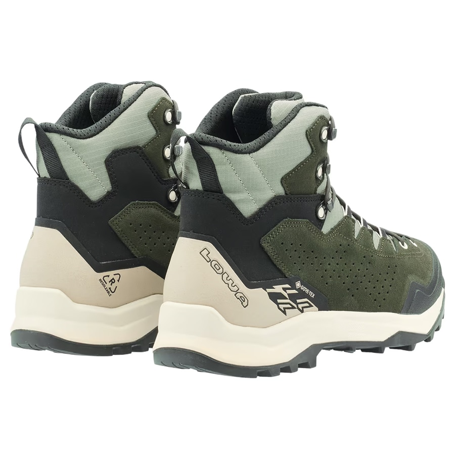 Lowa Explorer GTX MID Boots - Dark Green/Panna
