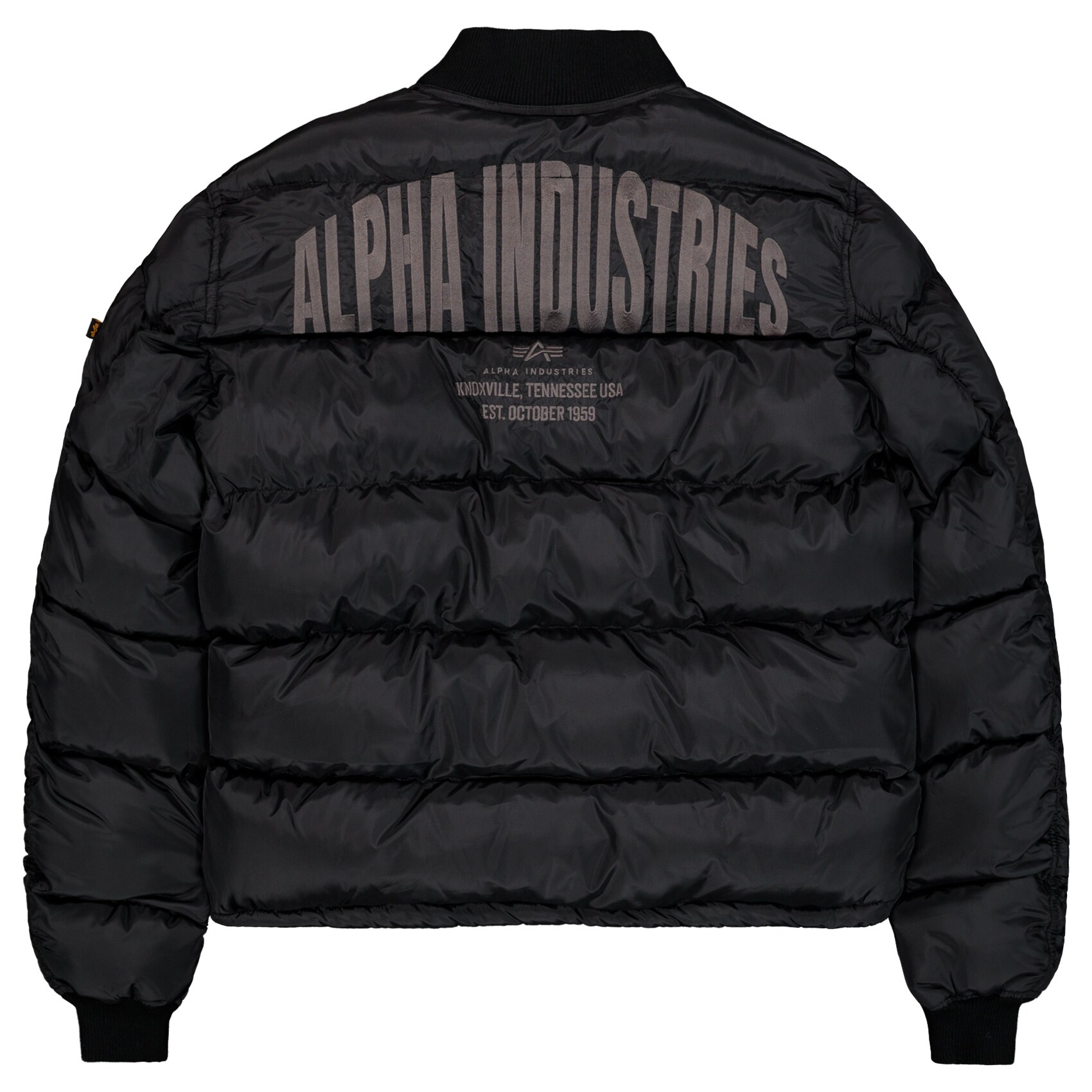 Kurtka Alpha Industries MA-1 Puffer Back Embroidery Logo - Black
