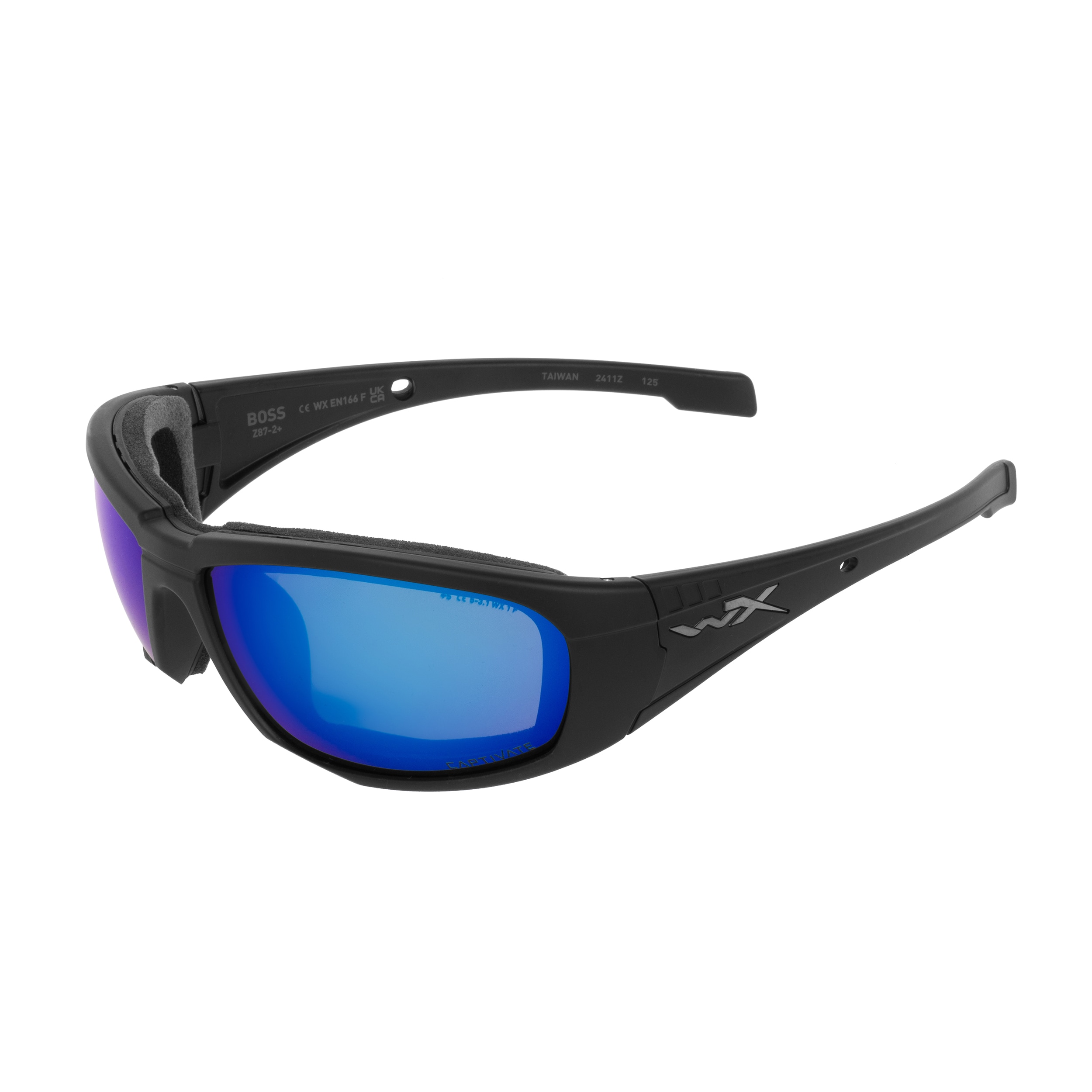 Тактичні окуляри Wiley X Boss - Captivate Polarized Blue Mirror/Matte Black