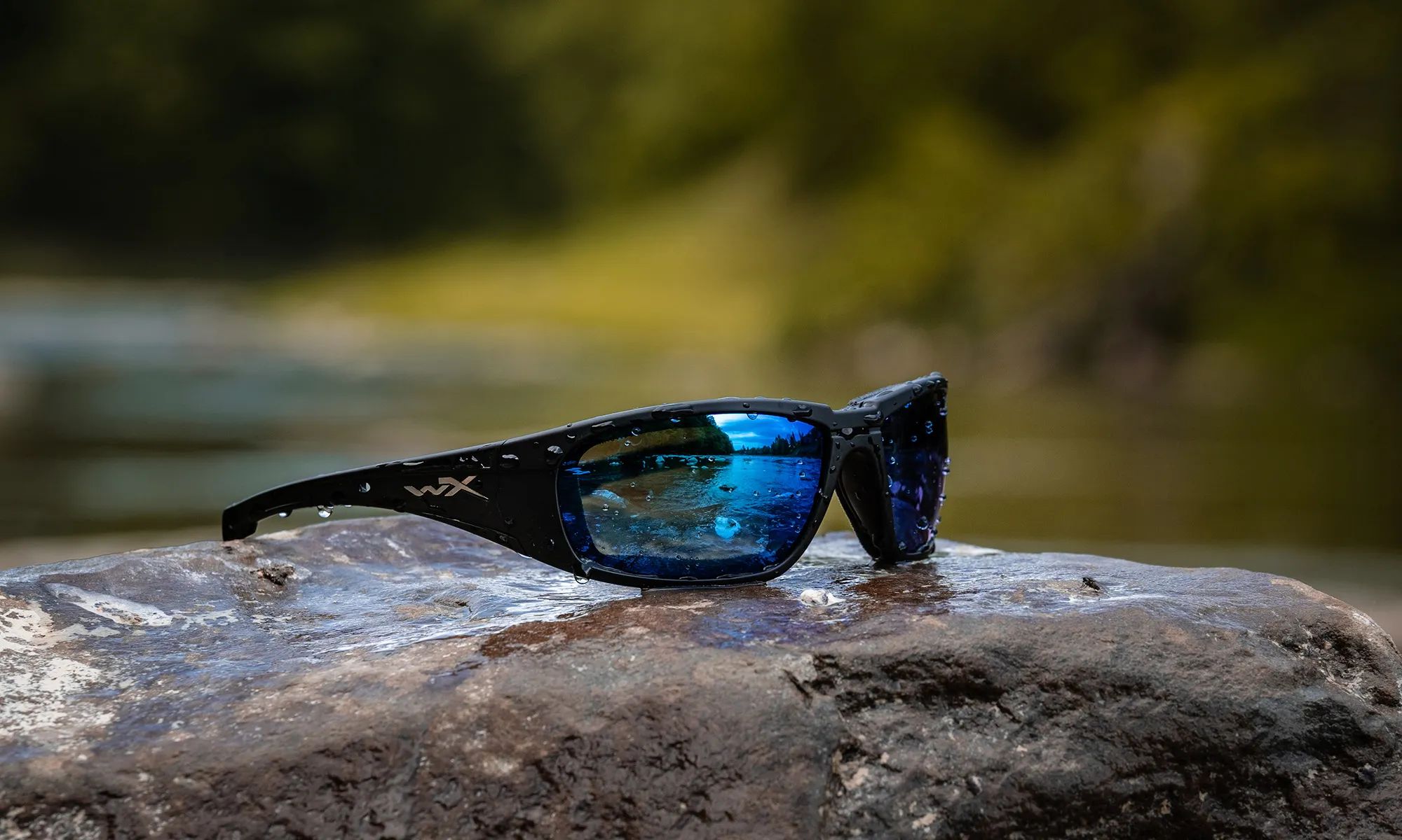 Okulary taktyczne Wiley X Boss - Captivate Polarized Blue Mirror/Matte Black