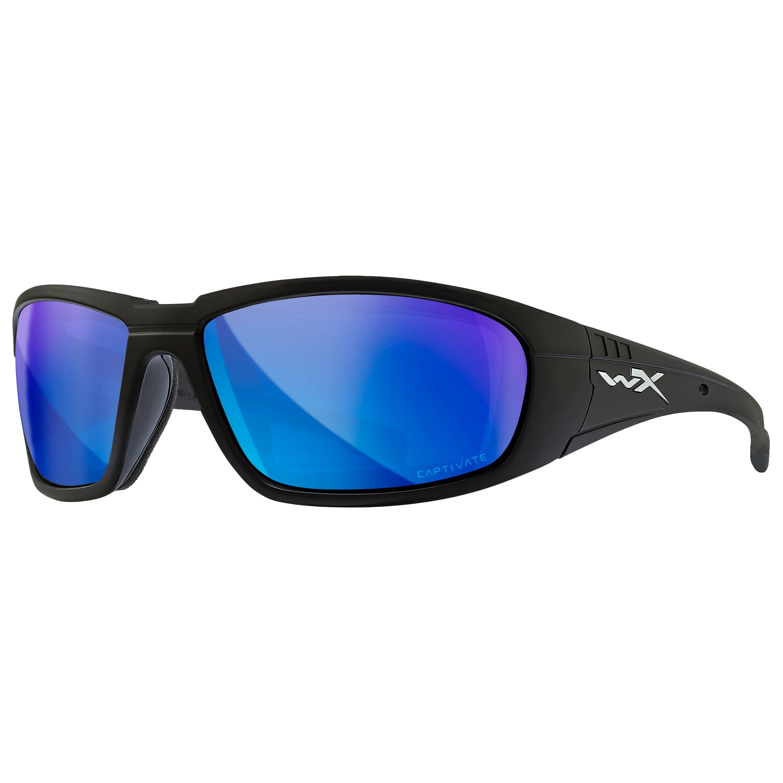 Okulary taktyczne Wiley X Boss - Captivate Polarized Blue Mirror/Matte Black