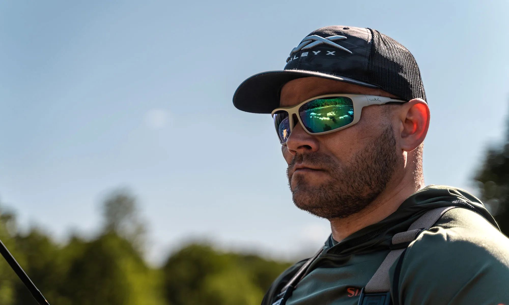 Okulary taktyczne Wiley X Grid - Captivate Polarized Green Mirror/Matte Cool Grey