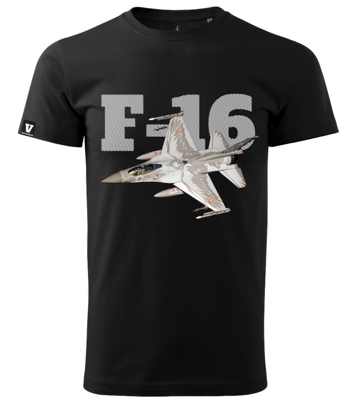 Футболка Воєннік F-16 ВПС Польщі - чорна