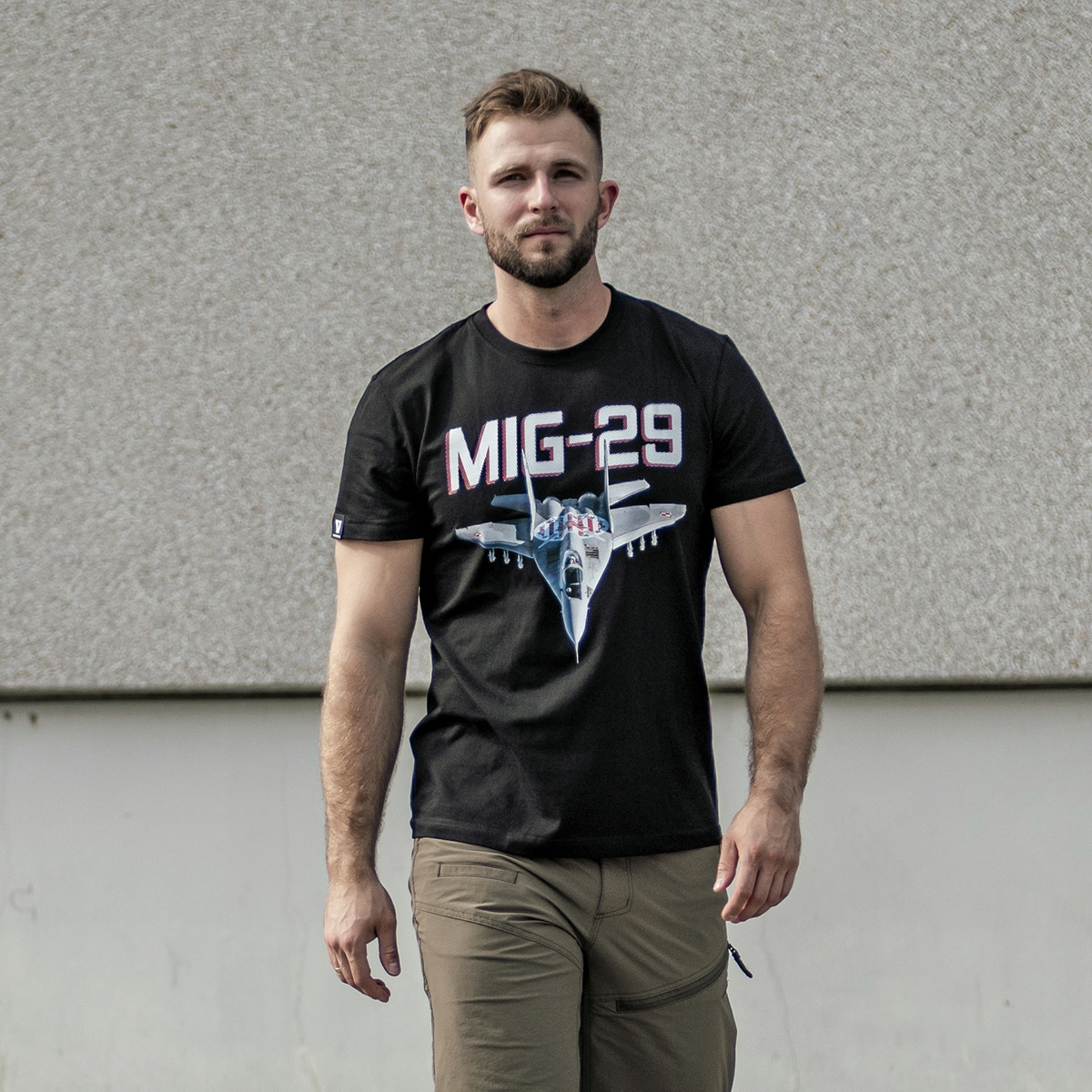 Koszulka T-Shirt Voyovnik MIG-29 Siły powietrzne RP - Black