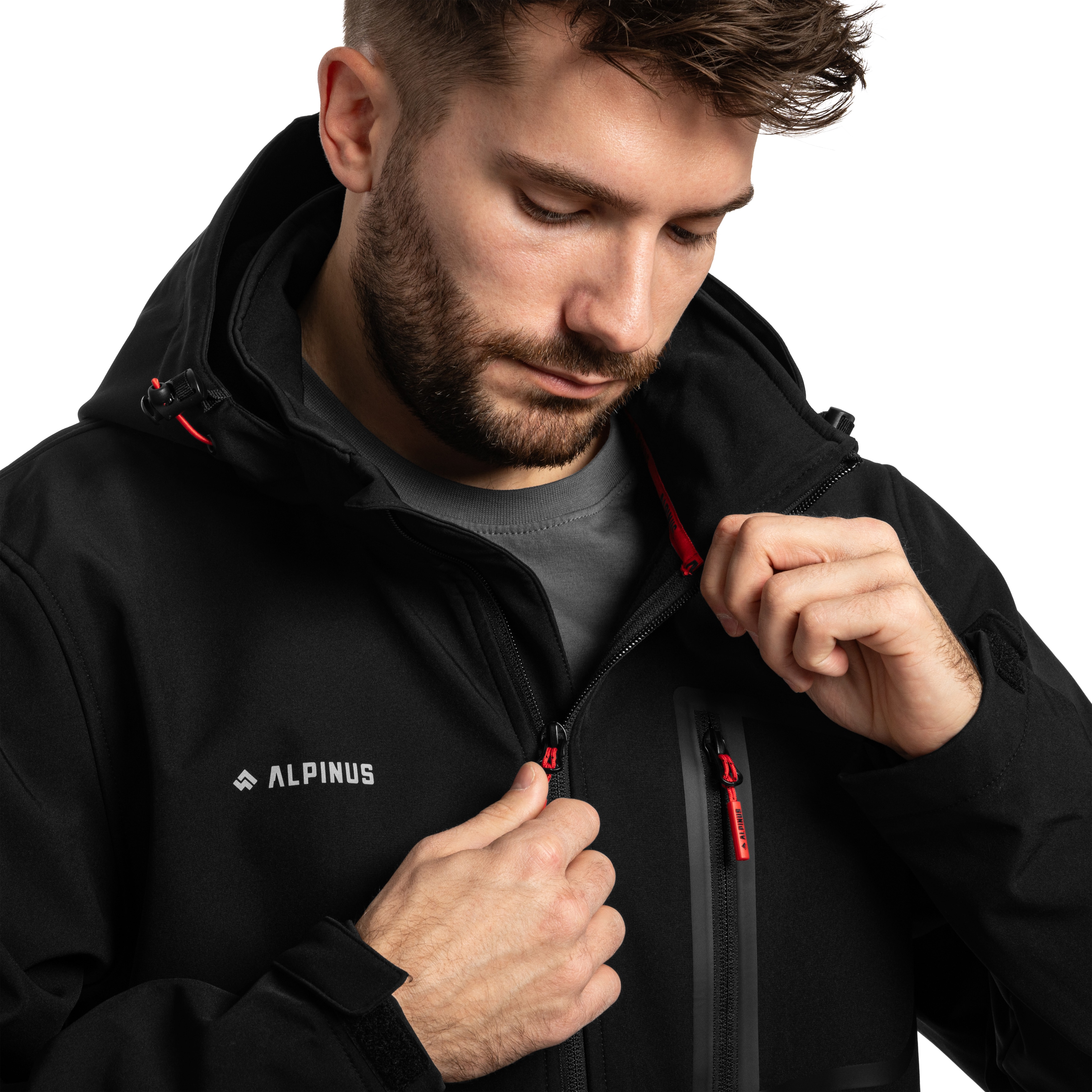 Kurtka Alpinus Softshell Stenshuvud - Black