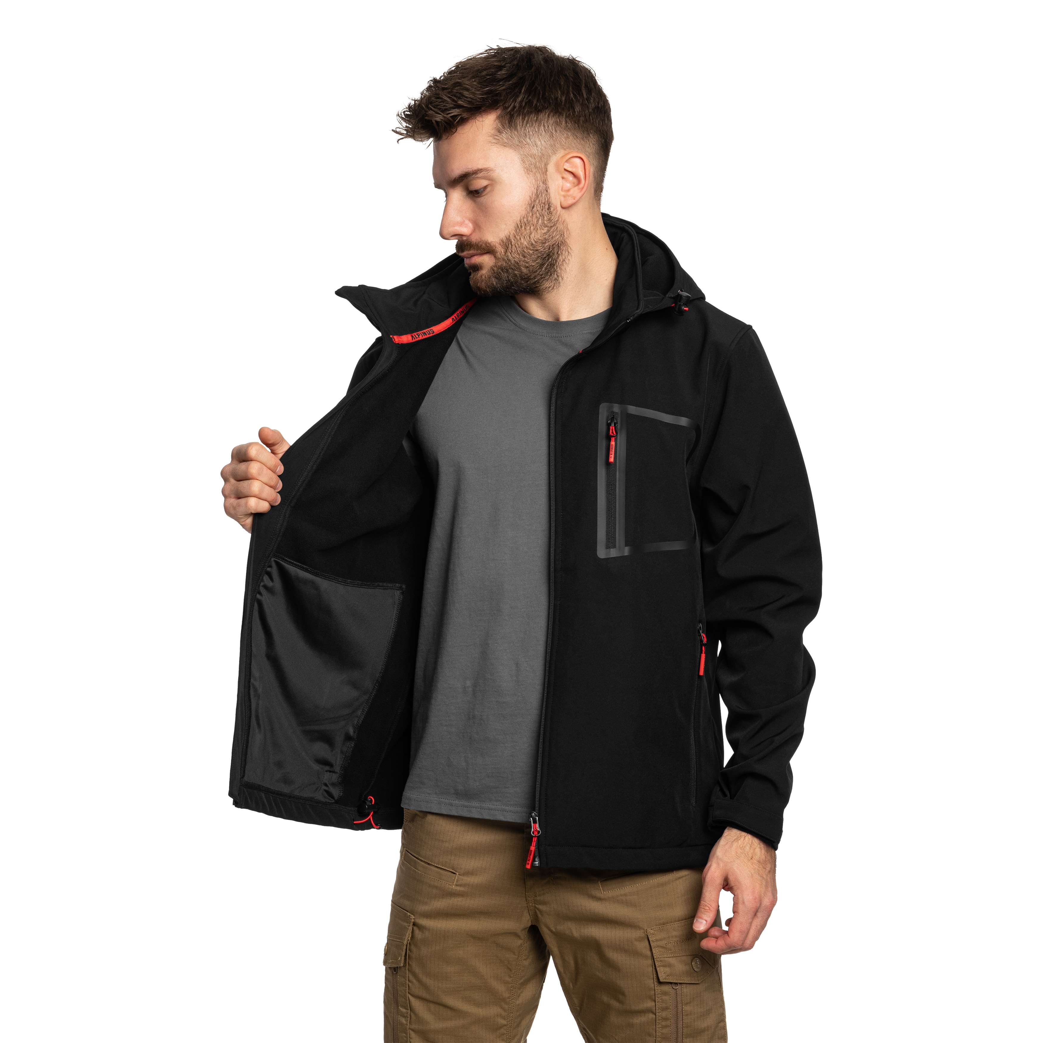 Kurtka Alpinus Softshell Stenshuvud - Black