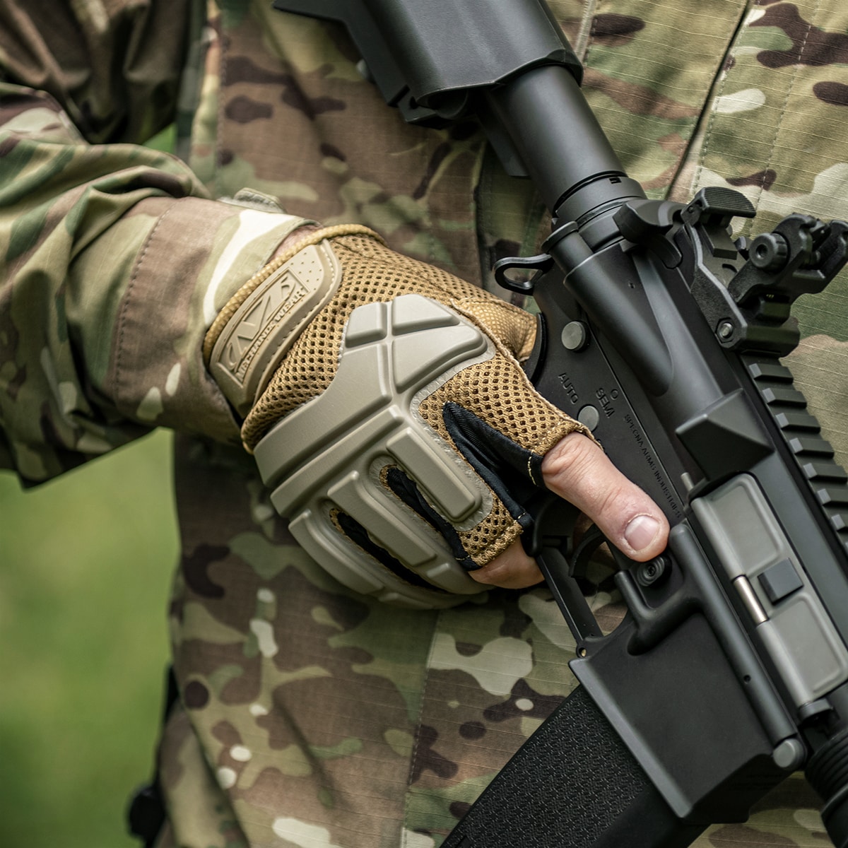 Тактичні рукавиці Mechanix Wear M-Pact Partial Finger Coyote