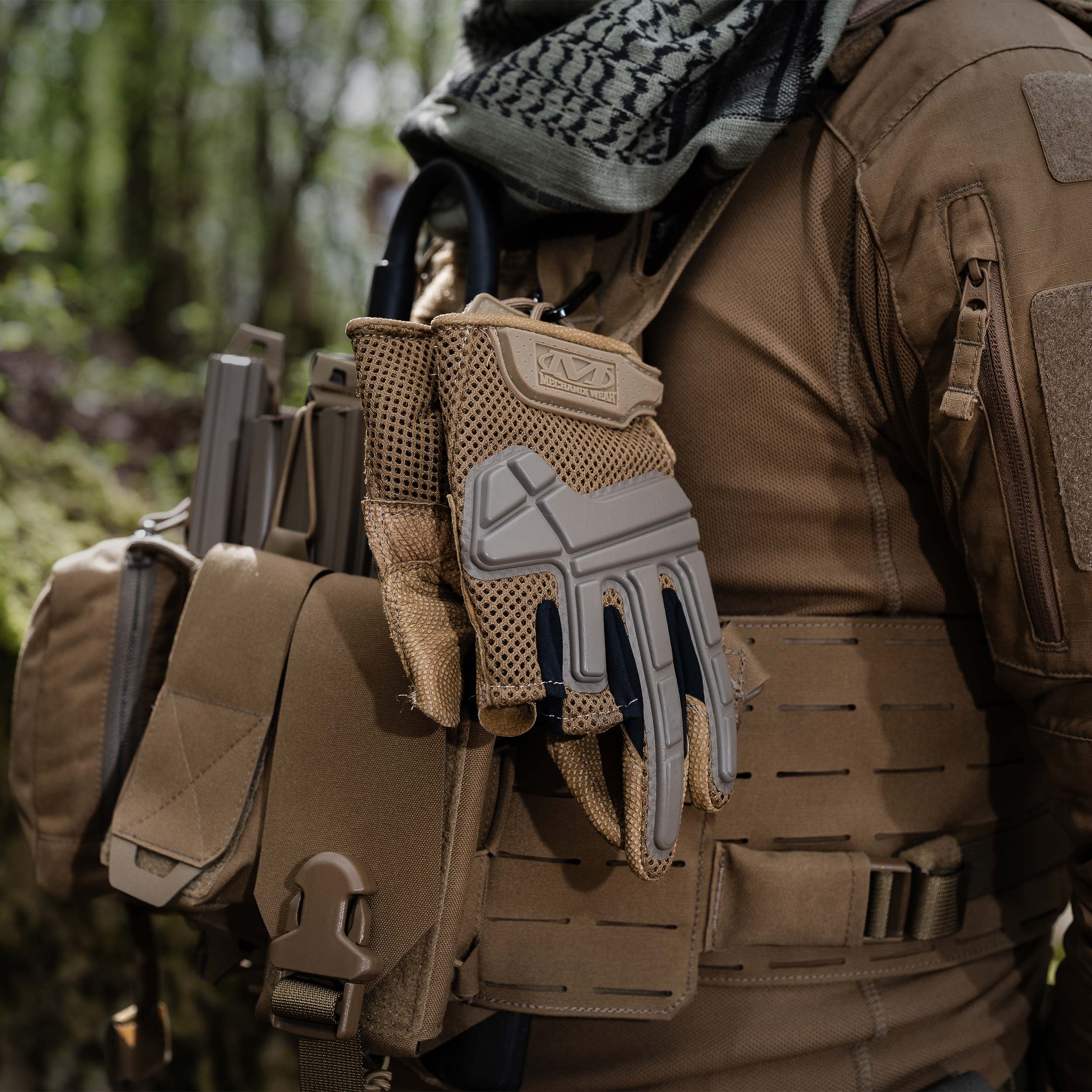 Тактичні рукавиці Mechanix Wear M-Pact Partial Finger Coyote