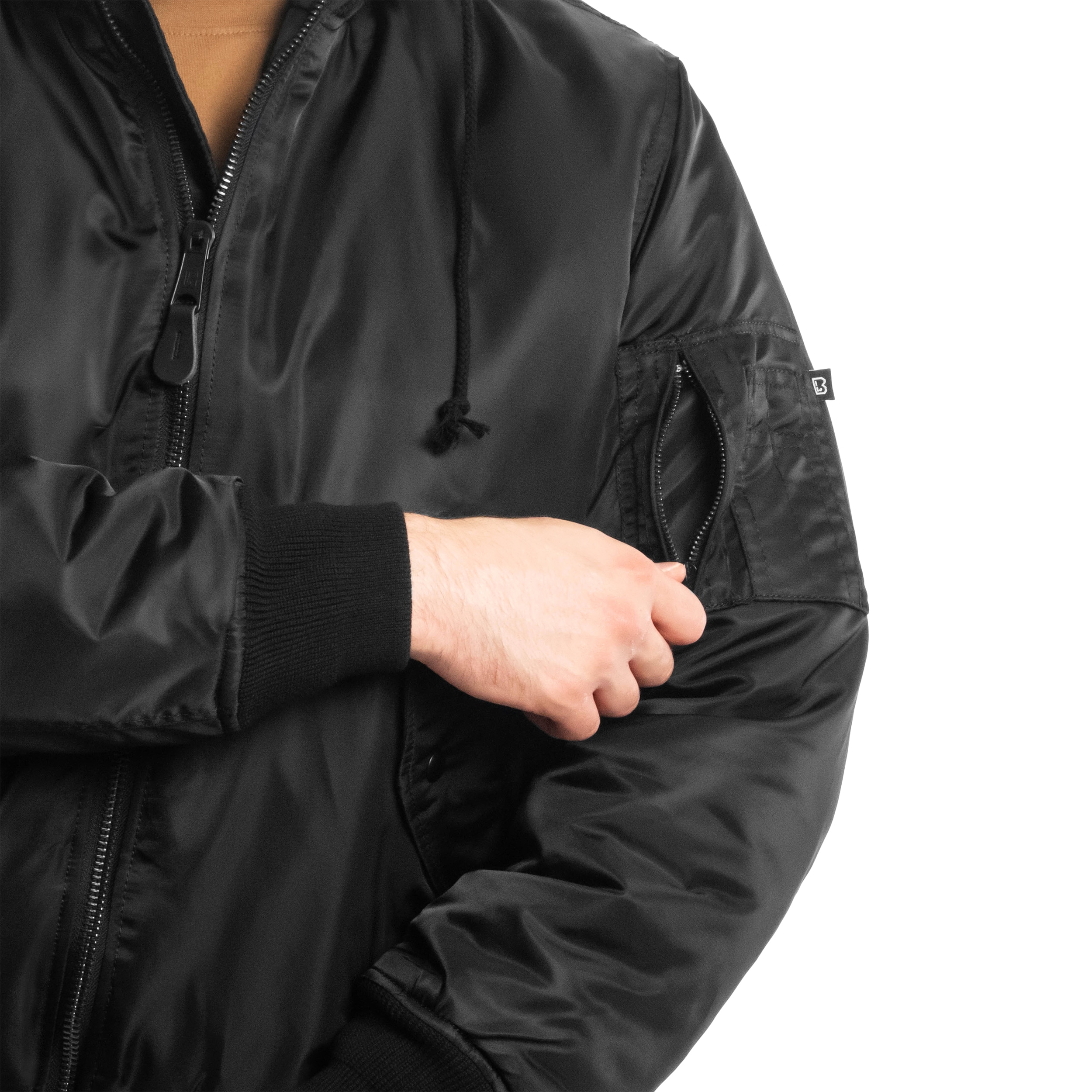 Kurtka Brandit MA1 Sweat Hooded Jacket - Black