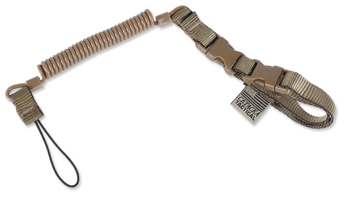 Cetacea Tactical - Тактичний ремінь для повсякденного одягу Mini-Coil Lanyard - Coyote Brown