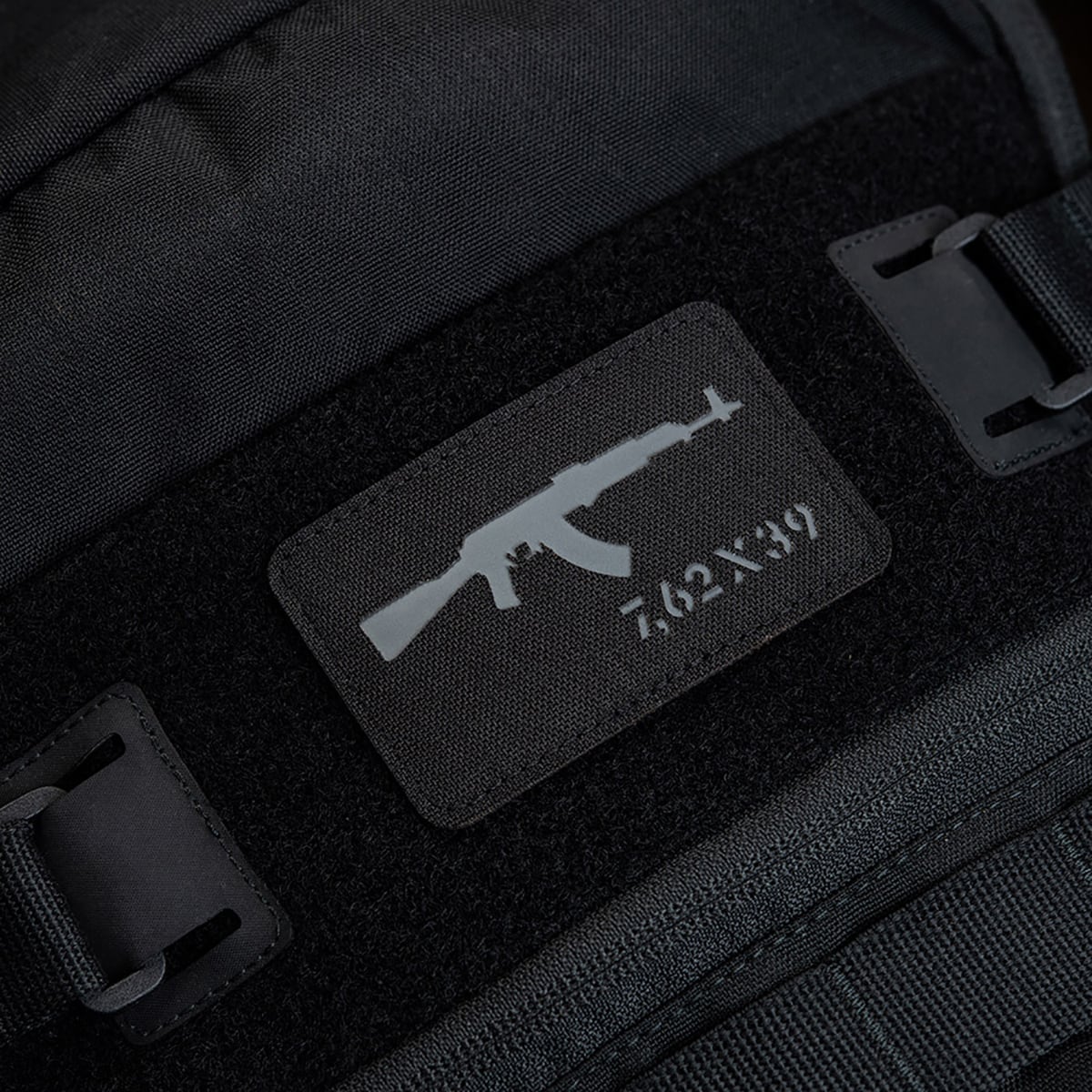 Naszywka M-Tac AKM 7,62 x 39 Laser Cut - Black/Grey