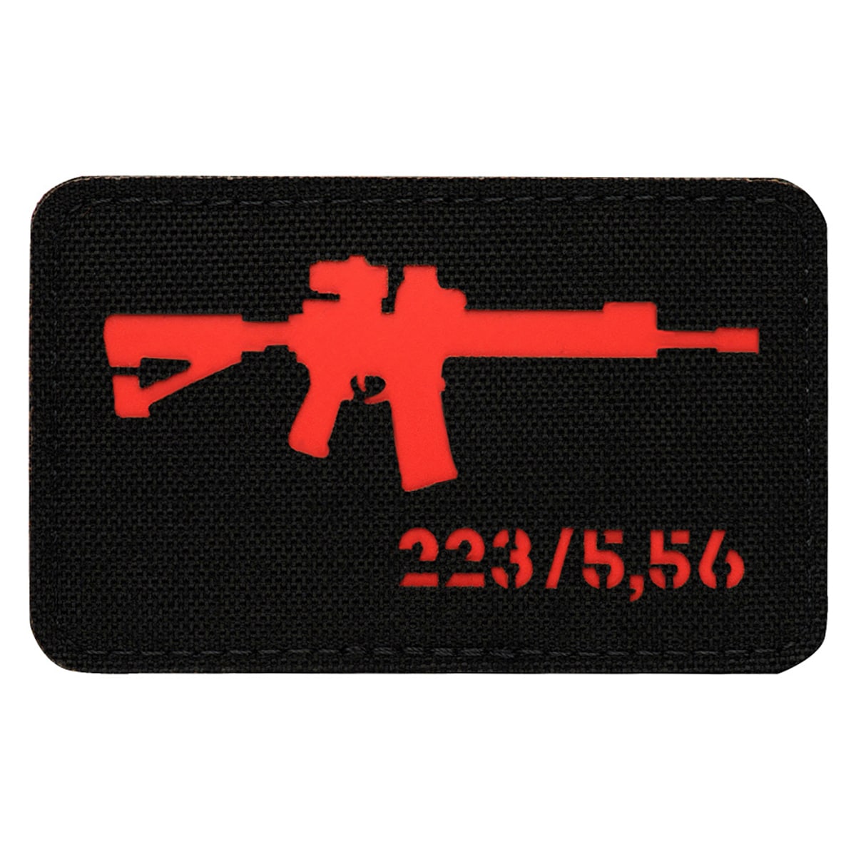 Патч M-Tac AR-15 223/5.56 Laser Cut - чорний/червоний